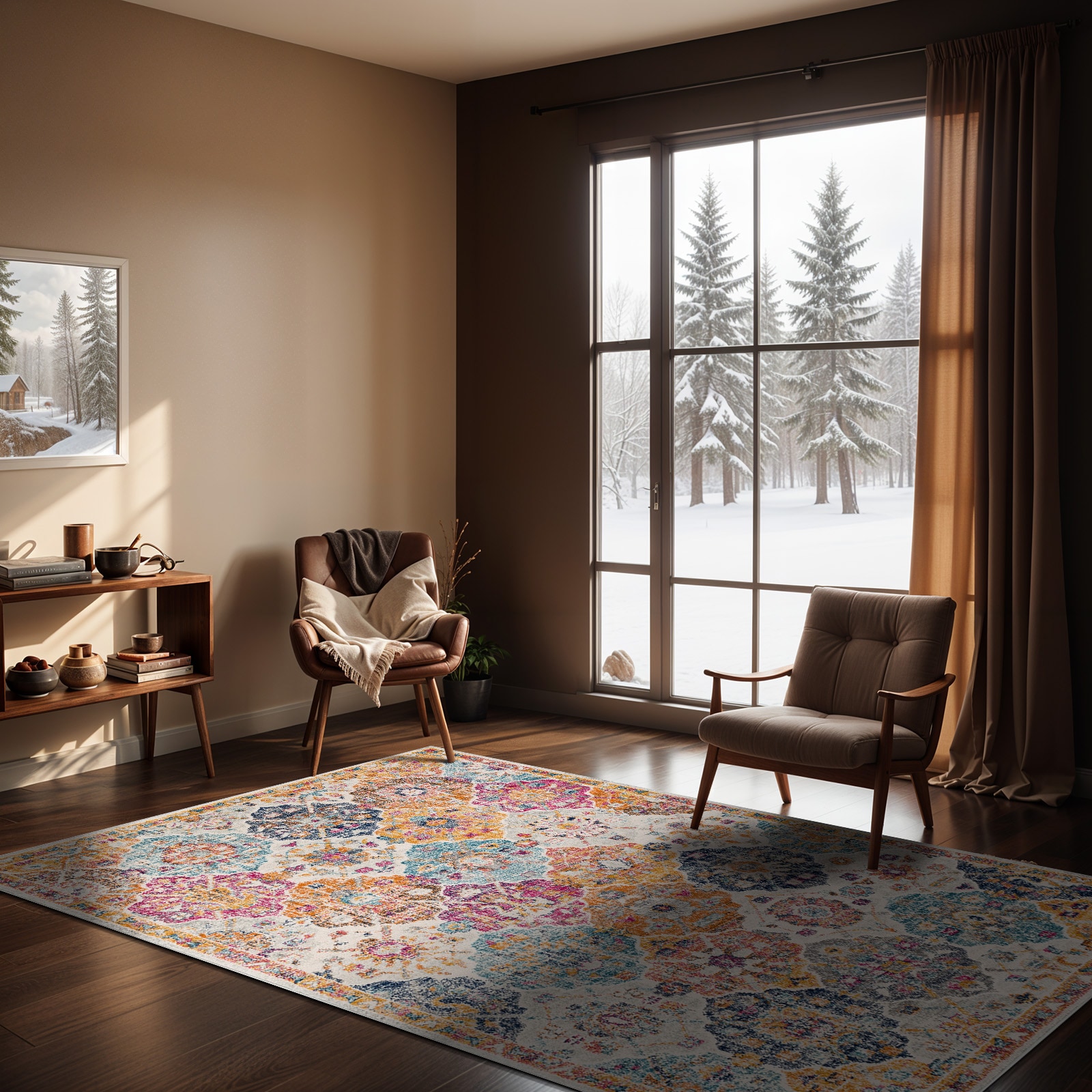 Livabliss Teppich »CUZCO« rechteckig 7 mm Höhe Orient-Optik, Vintage Design, Boho Stil, Kurzflor, Wohnzimmer