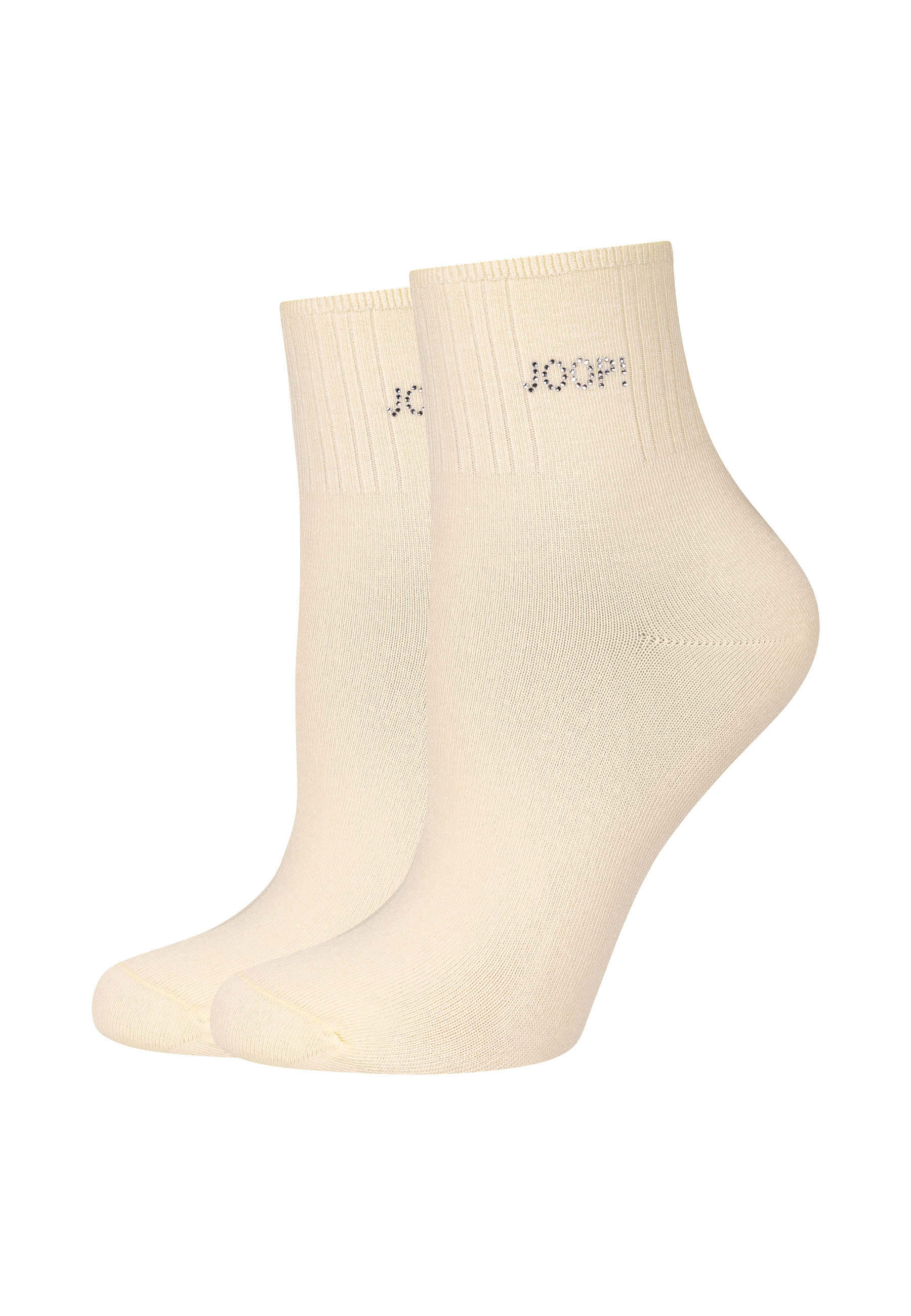 JOOP Socken "2er Pack" 2er Pack Weiche Baumwolle und Logo mit funkelnden Kristallsteinen