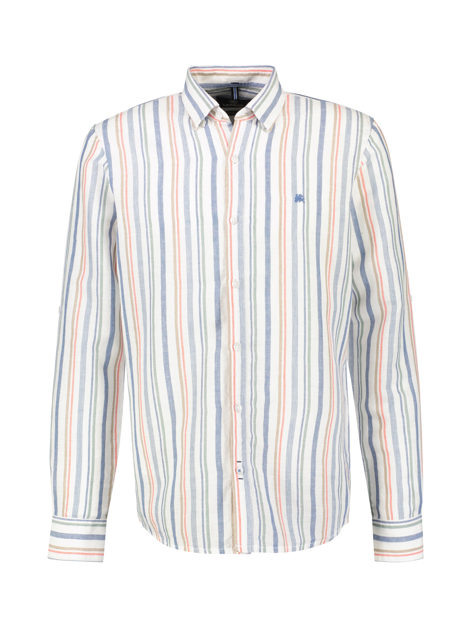 LERROS Langarmhemd "Streifenhemd in Pastelltönen, Leinen-Baumwoll-Mix" günstig online kaufen