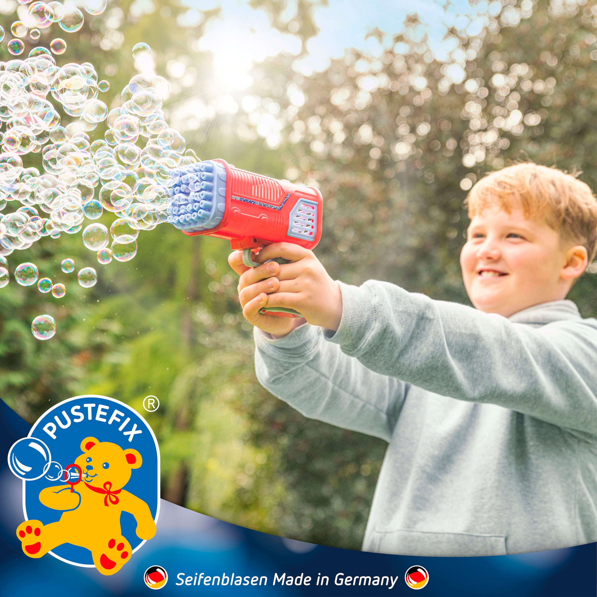 PUSTEFIX Seifenblasen Kanone »Bubble Bazooka«, mit LED-Licht