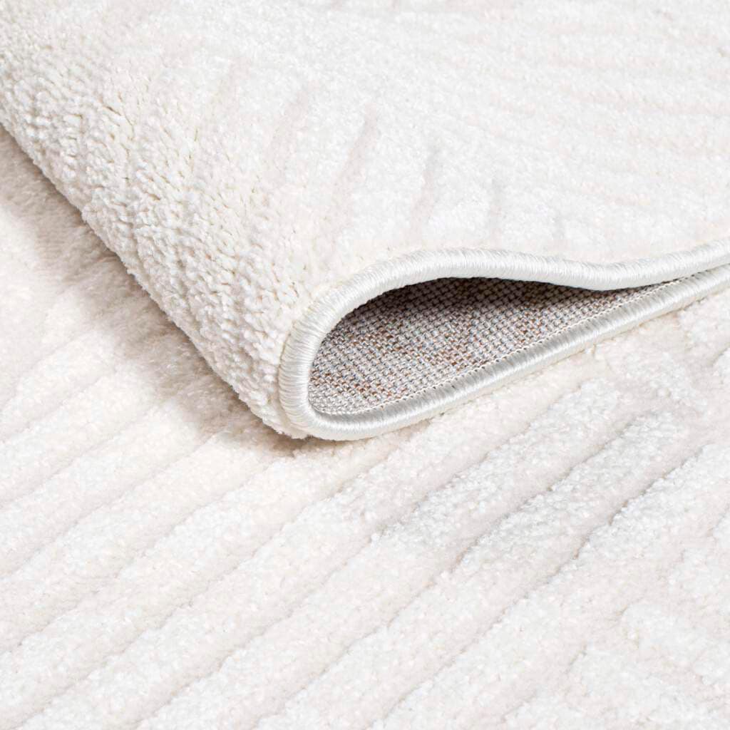 Carpet City Teppich »Friseé-Teppich FANCY 904«, rechteckig, 12 mm Höhe, Läufer, Kurzflor Wohnzimmer, florale 3D-Optik, für Schlafzimmer