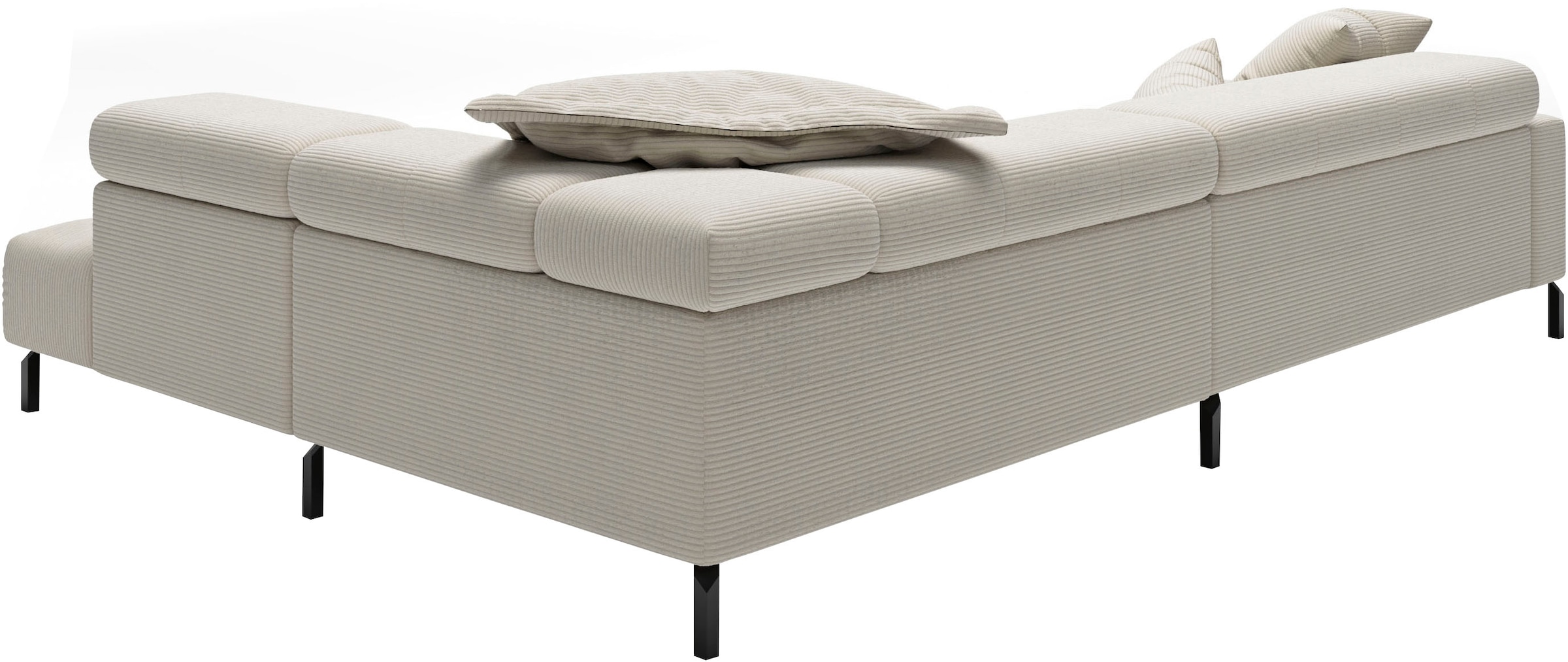 Places of Style Ecksofa »Cleveland, L-Form, incl. Kopfteilverstellung, Breite 311 cm«, wahlweise elektrischer Sitzvorzug