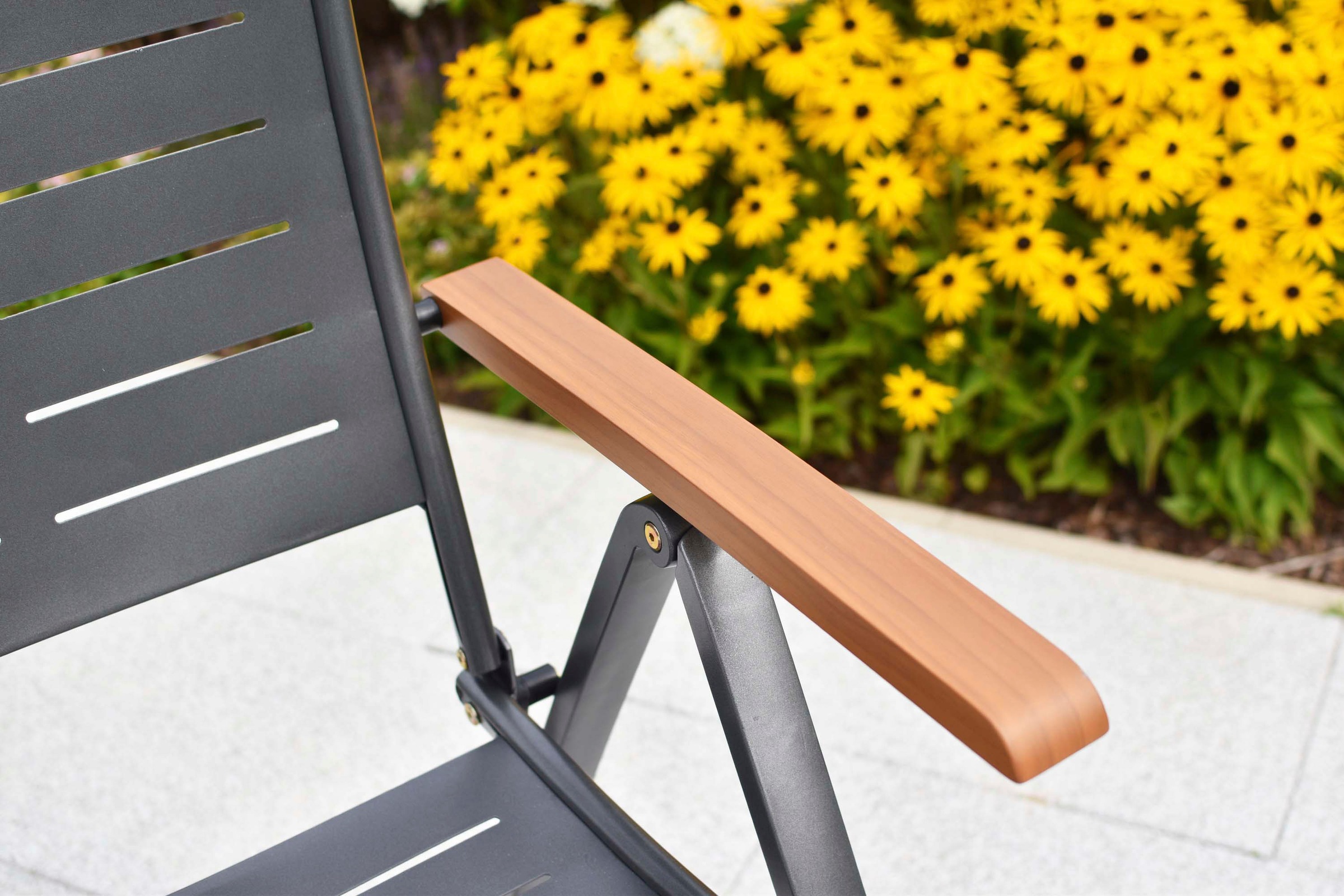 MERXX Gartensessel »Tinos« 1 Stk. tlg. folierte Armlehnen in Holzoptik