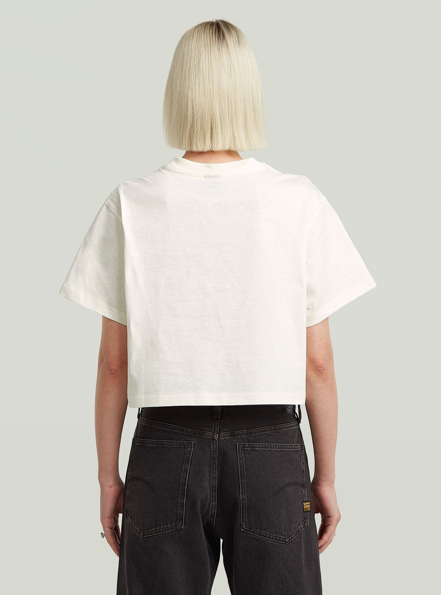 G-STAR T-Shirt »Felt Logo Boxy T-Shirt«