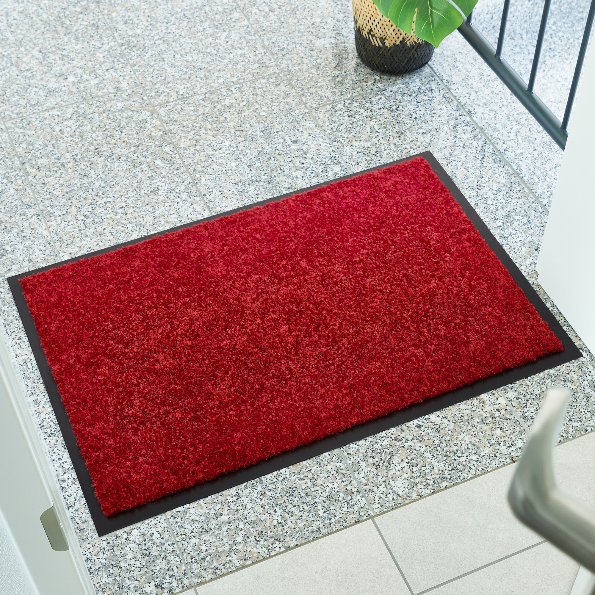 Andiamo Fußmatte »Super Wash & Clean, Made in Belgium« rechteckig 7 mm Höhe Schmutzfangmatte, Uni Farben, rutschhemmend, waschbar