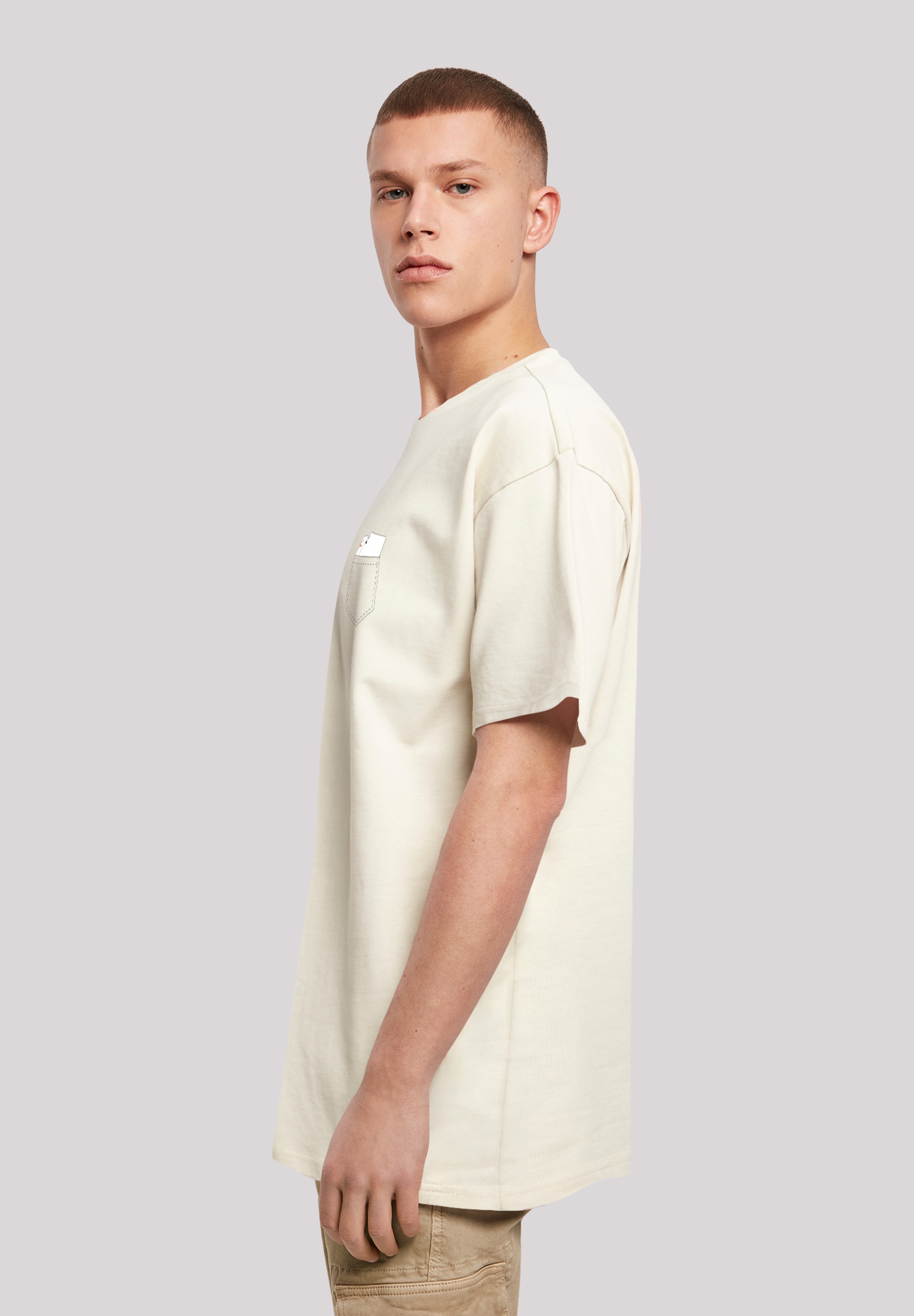 F4NT4STIC T-Shirt »Pocket with Cards«, Print