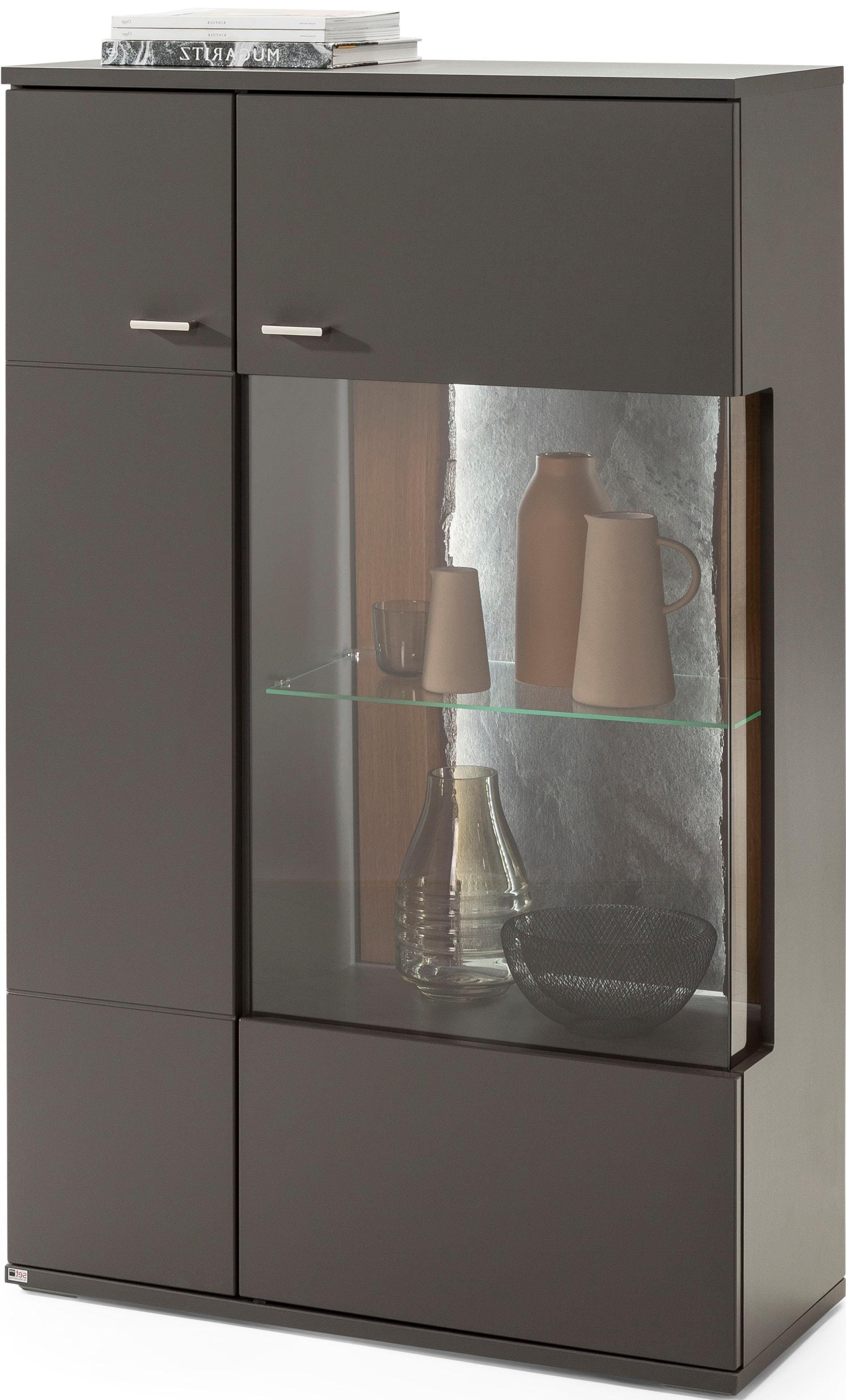 set one by Musterring Stauraumvitrine »TACOMA«, Typ 03/04, Höhe 143, 4 cm, mit getönter Glastür