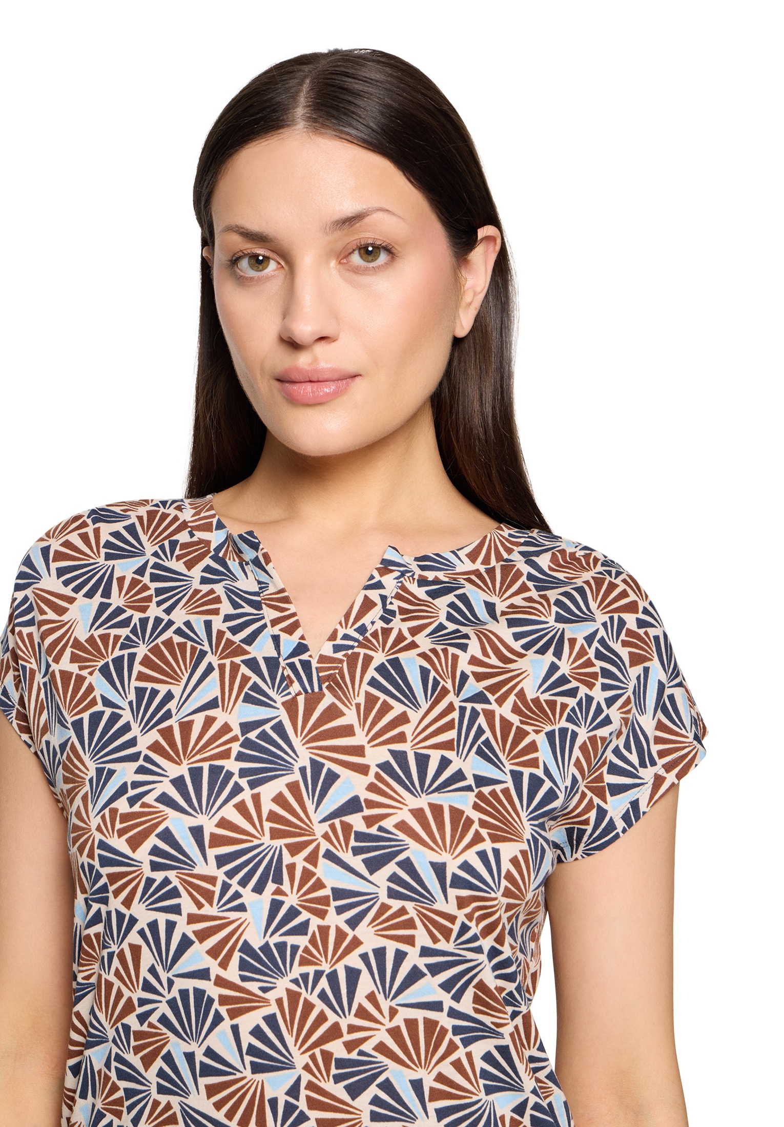 Betty&Co Kurzarmshirt »Damen mit Tunnelzug« 1