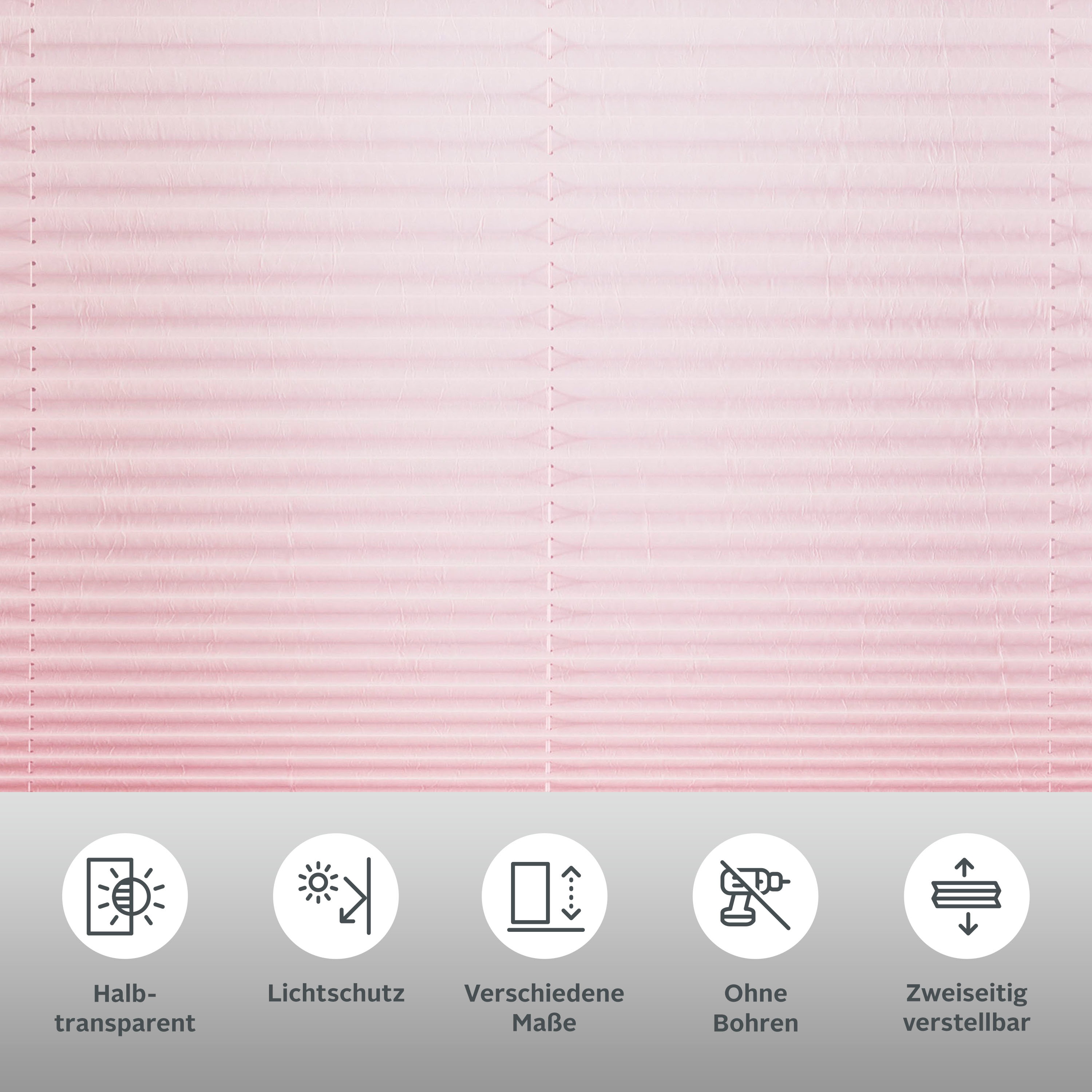Thumbnail - OTTO home Plissee "DAHRA - in Crush-Optik" Lichtschutz ohne Bohren verspannt Fixmaß, Bestseller mit über 5500 4,5-Sterne...