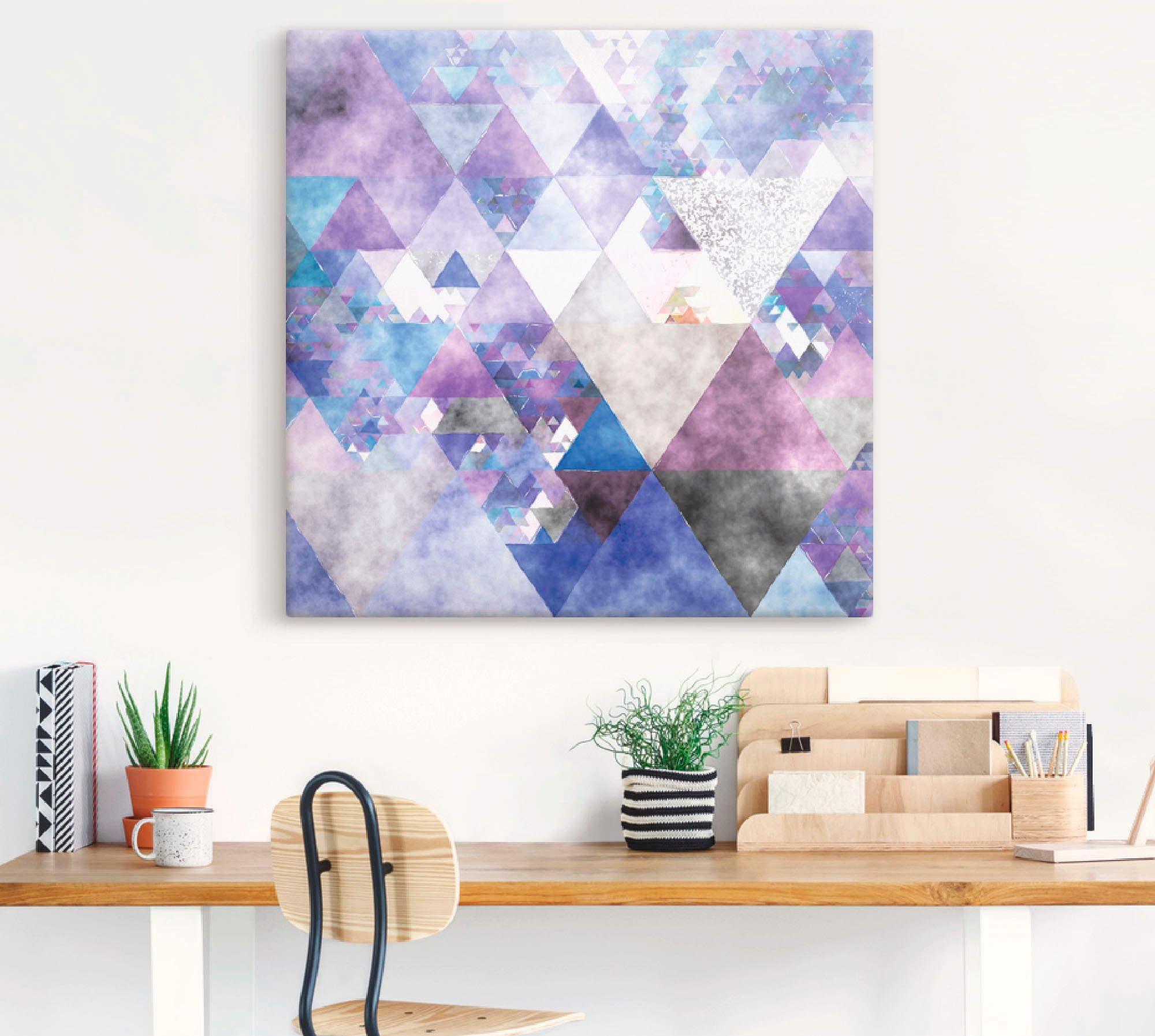 Artland Wandbild »Dreiecke«, Muster, (1 St.), als Leinwandbild, Poster in verschied. Größen