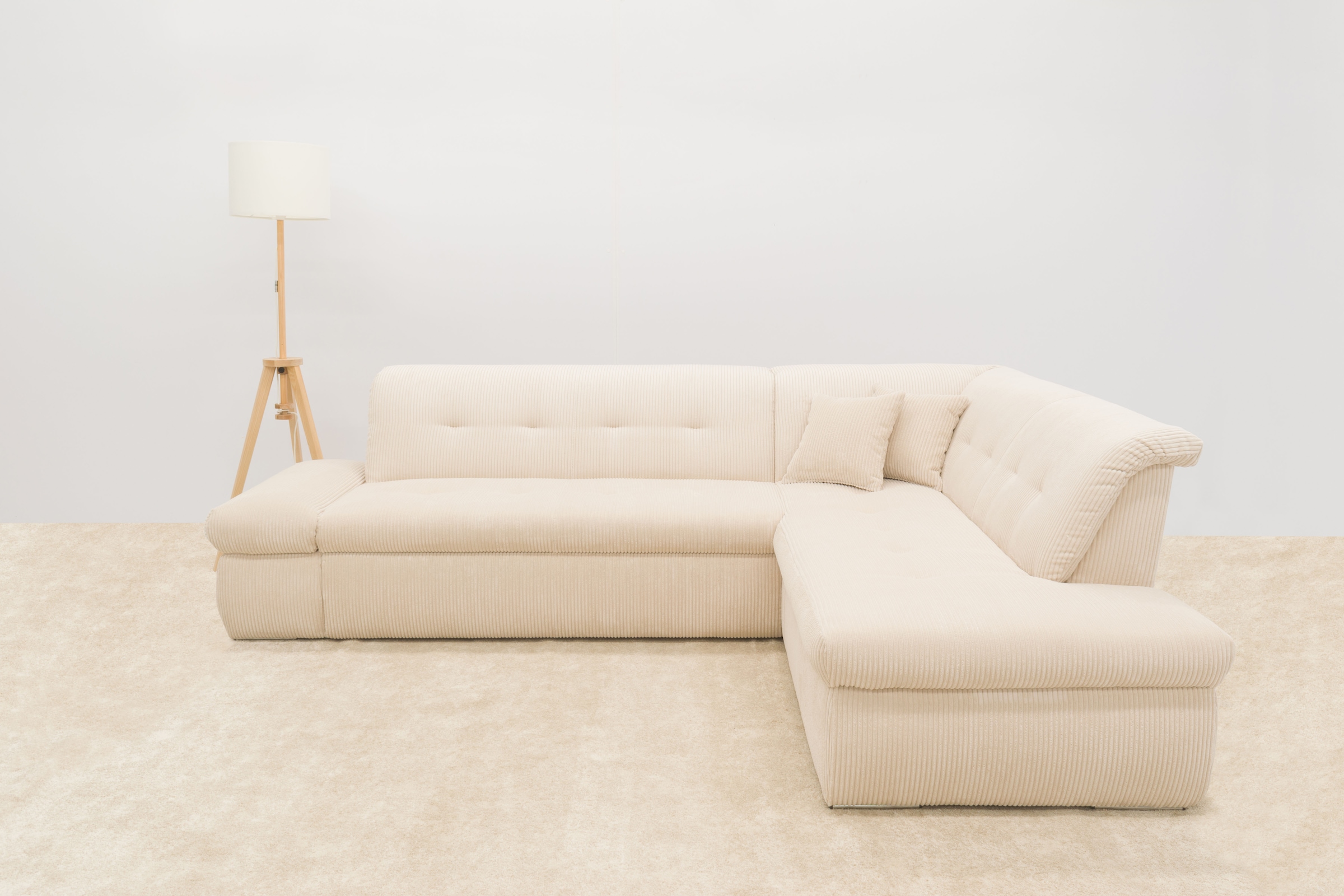 DOMO collection Ecksofa "Moric L-Form" wahlweise mit Bettfunktion und Armle günstig online kaufen