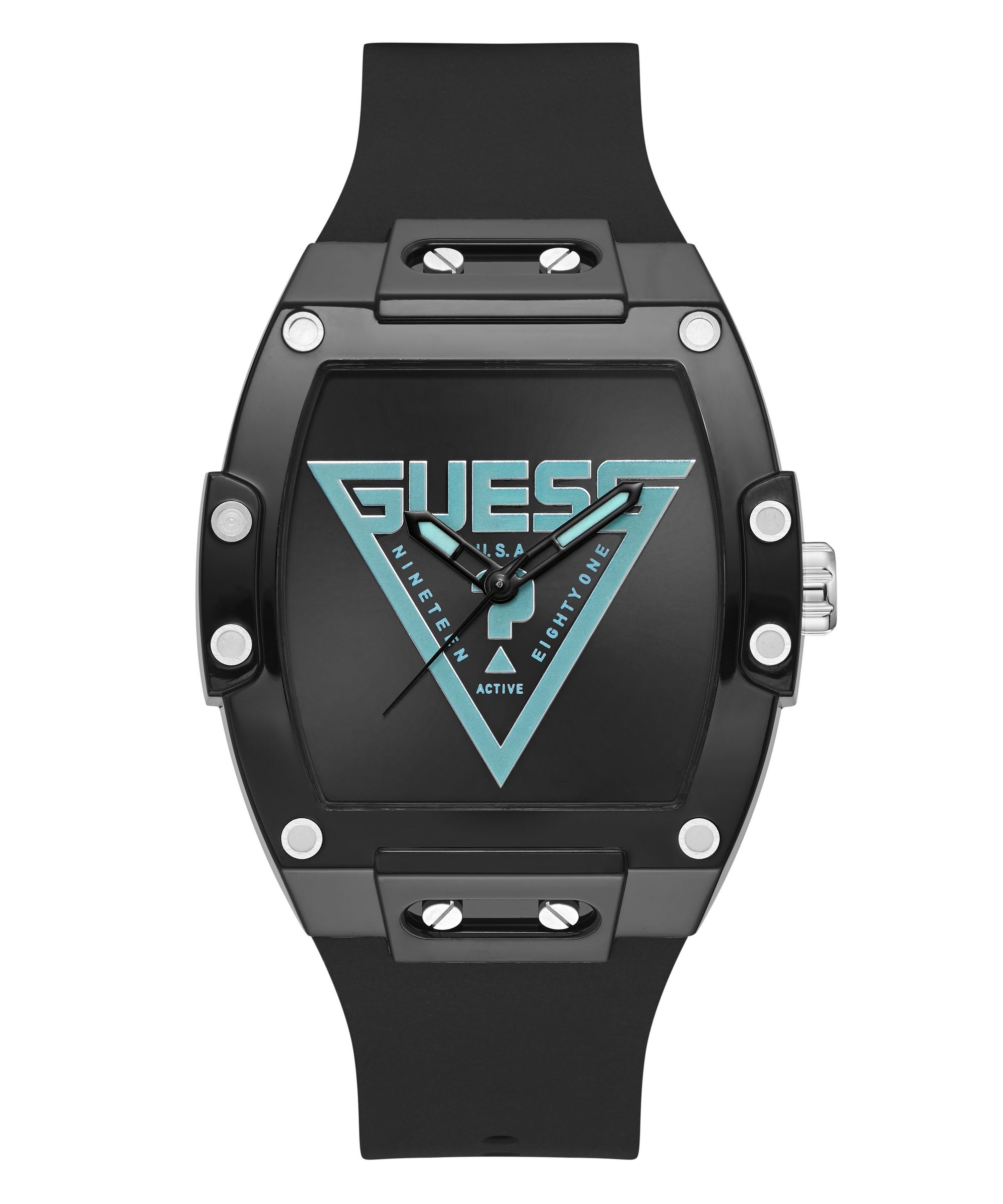 Guess Quarzuhr »PHOENIX« Armbanduhr, Herrenuhr, Silikonarmband, analog