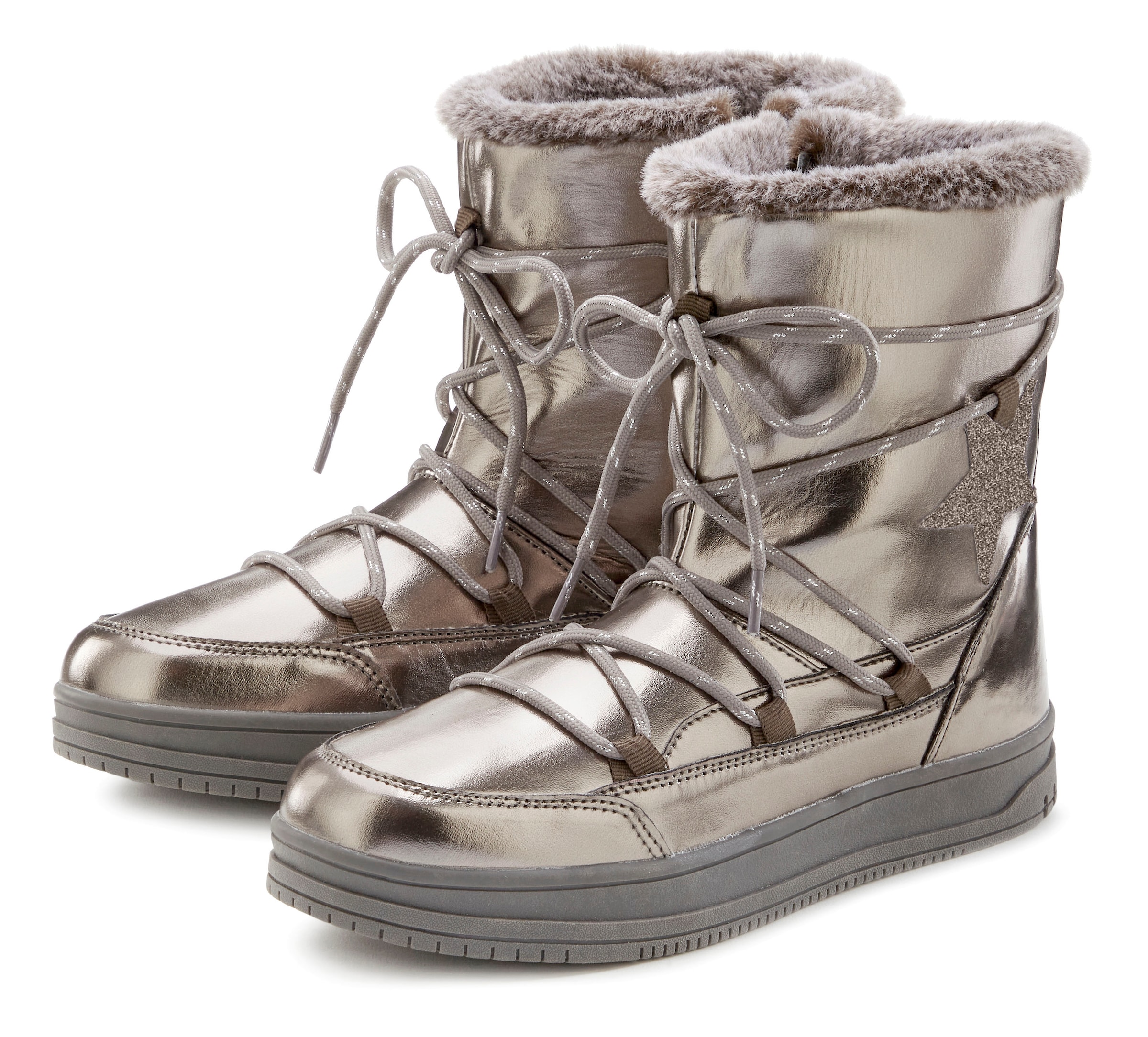 LASCANA Winterboots, mit Warmfutter & Glitzerdetail, Snow Boots, Winterstie günstig online kaufen