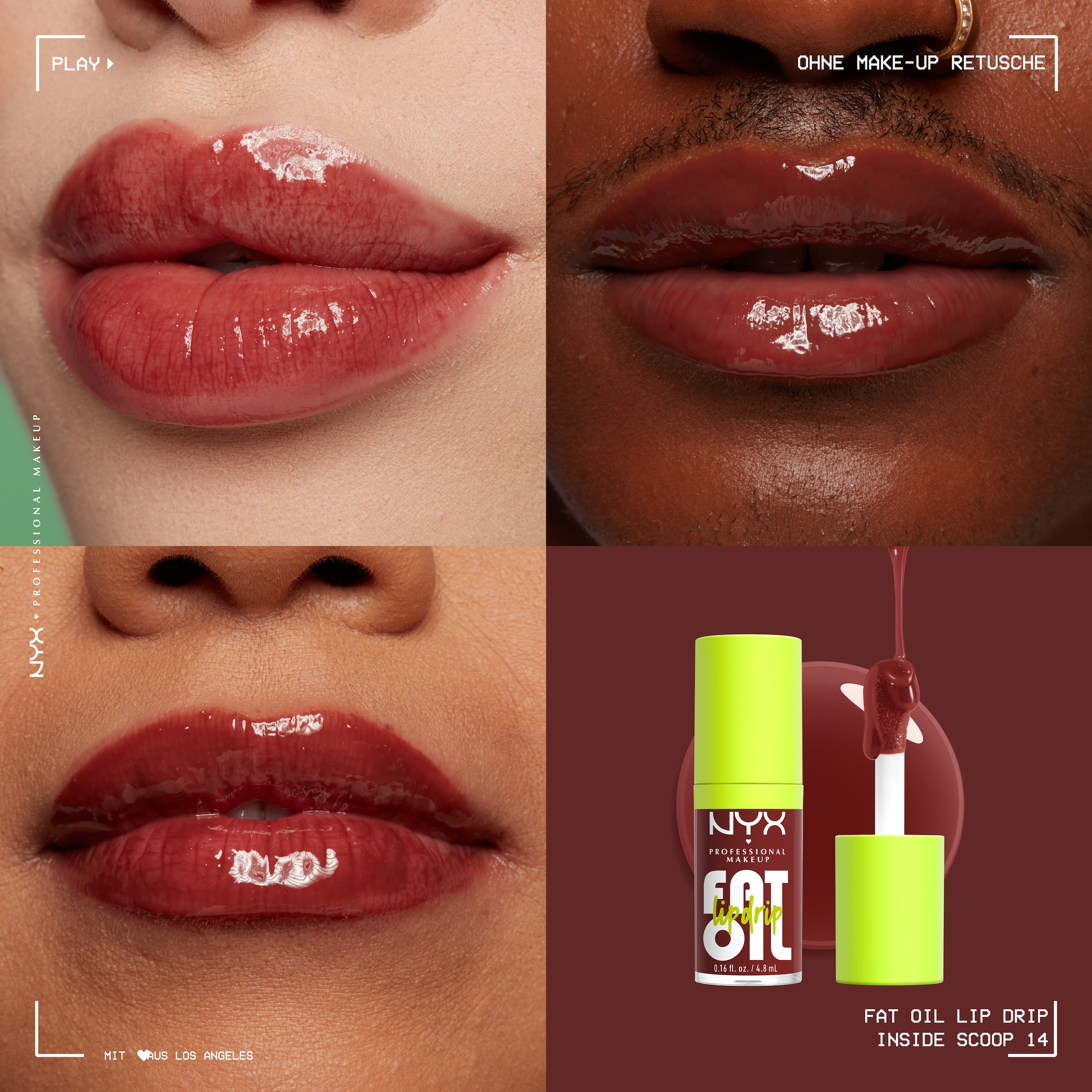 NYX Lipgloss »Makeup Fat Oil Lip Drip«, mit natürlichen Inhaltstoffen