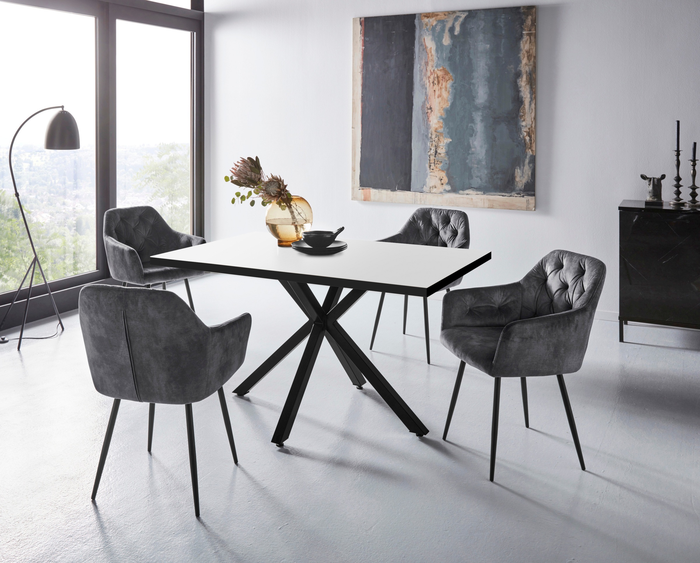 HELA Essgruppe "CLEO Tischgruppe Bestseller", (Set, 5 tlg., 1 Tisch / 4 Stü günstig online kaufen