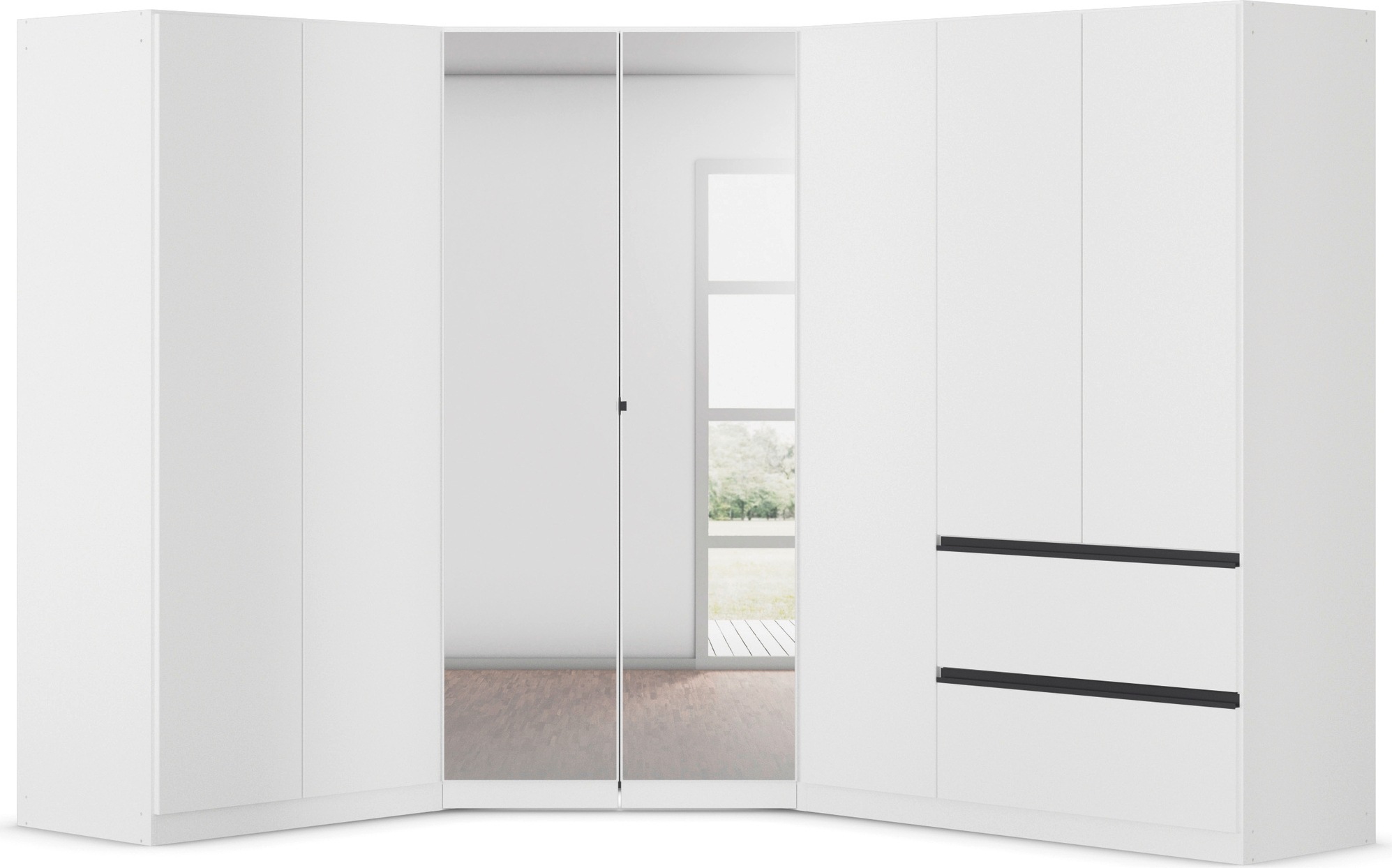 rauch Schrank-Set "Kleiderschrank Schrank Garderobe Wäscheschrank COSTA Größe 208x253 cm" Set, in 3 Ausstattungen BASIC/CLASSIC/PREMIUM, 3 Stk. tlg.