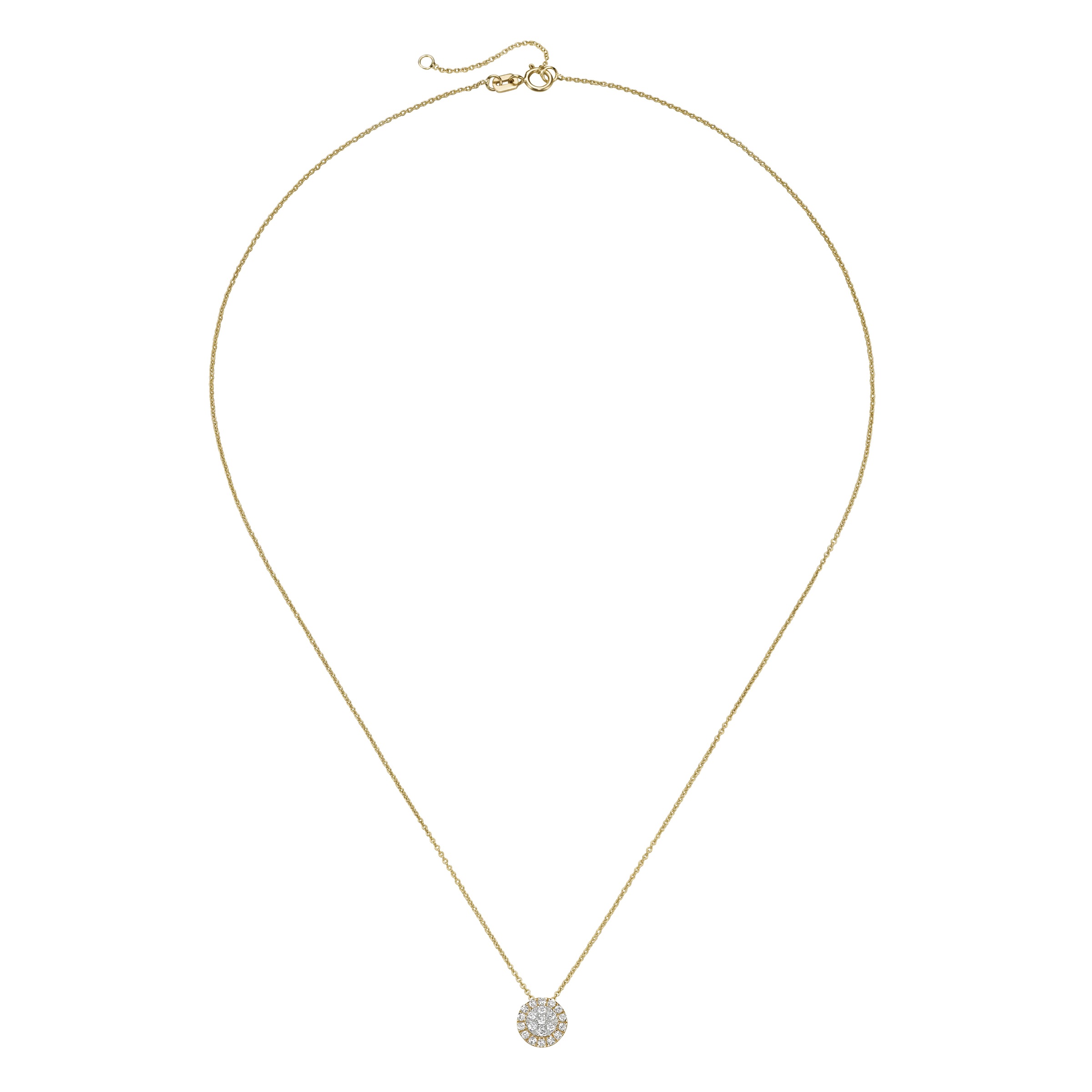 Luigi Merano Kette mit Anhänger »Anhänger Blüte mit Brillanten, Gelbgold 585«