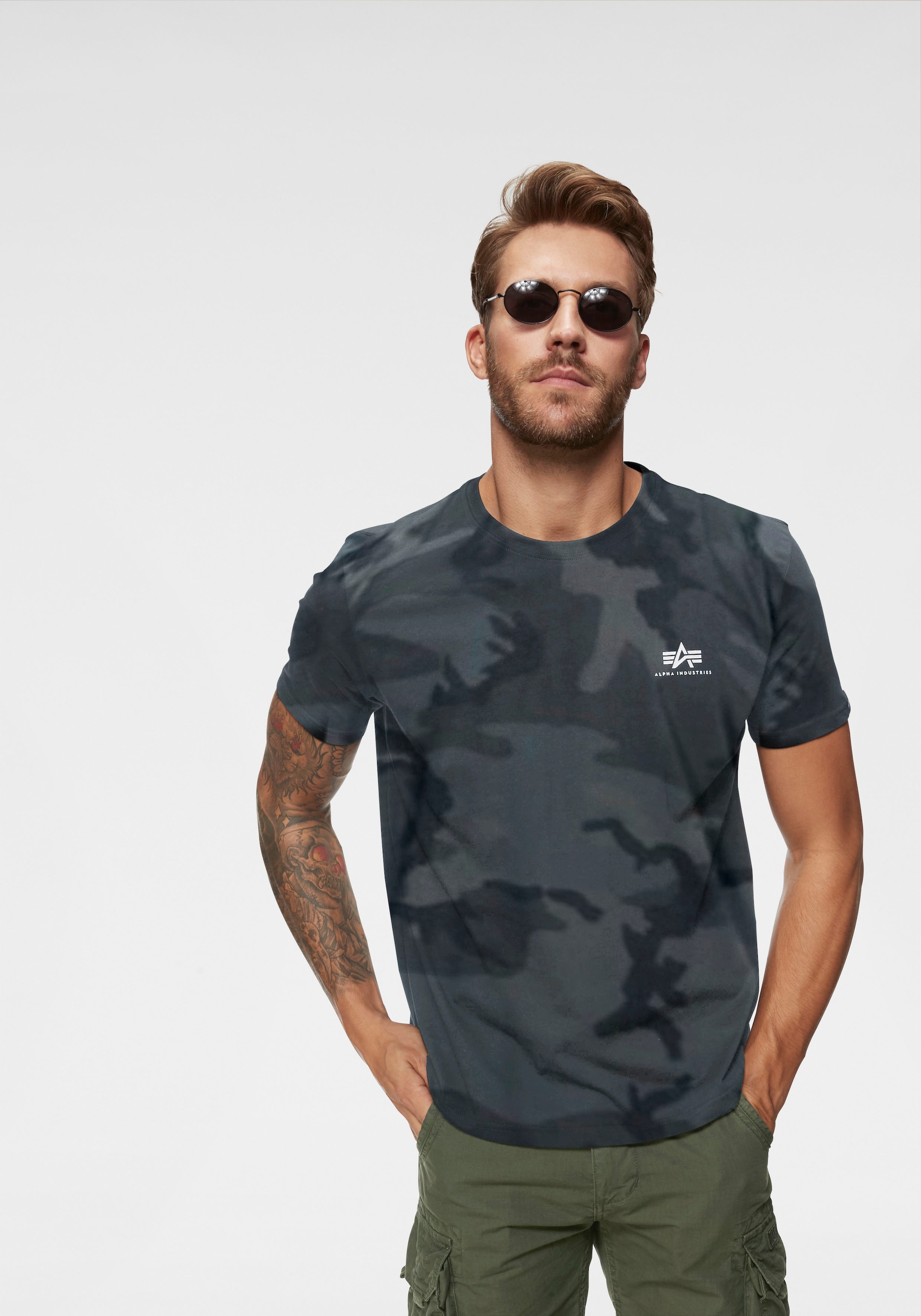 Alpha Industries Rundhalsshirt "BASIC T SMALL LOGO" Baumwolle, regular fit günstig online kaufen
