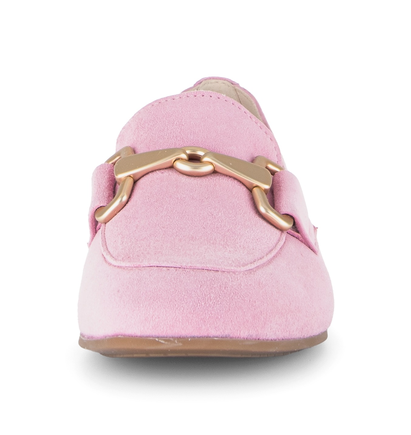 Slipper GABOR, Damen, Gr. 36, rose, goldfarben, Ziegenveloursleder, Schuhe Slipper, Loafer, Halbschuh, Businessschuh mit edler Zierschnalle 2