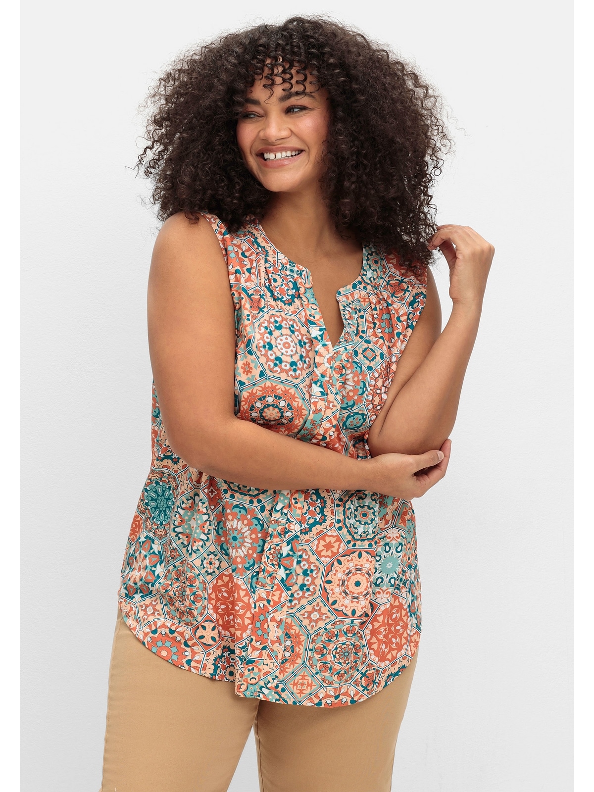 Sheego Blusentop "Große Größen", mit Mandala-Print günstig online kaufen