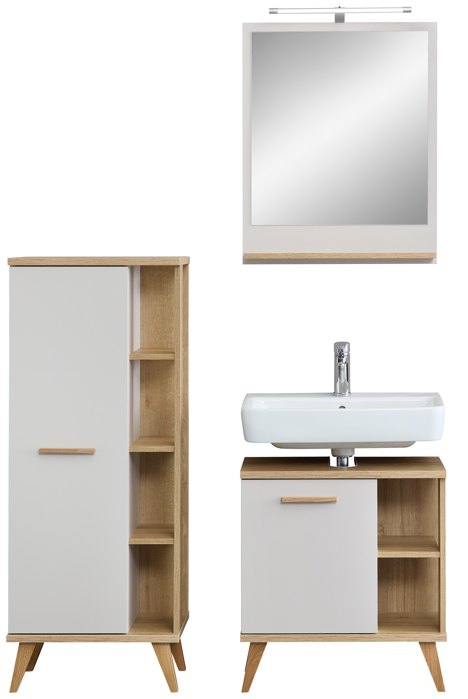 Saphir Badmöbel-Set "Quickset 966, mit Türdämpfer, Badezimmer-Set" 4 Stk. tlg.