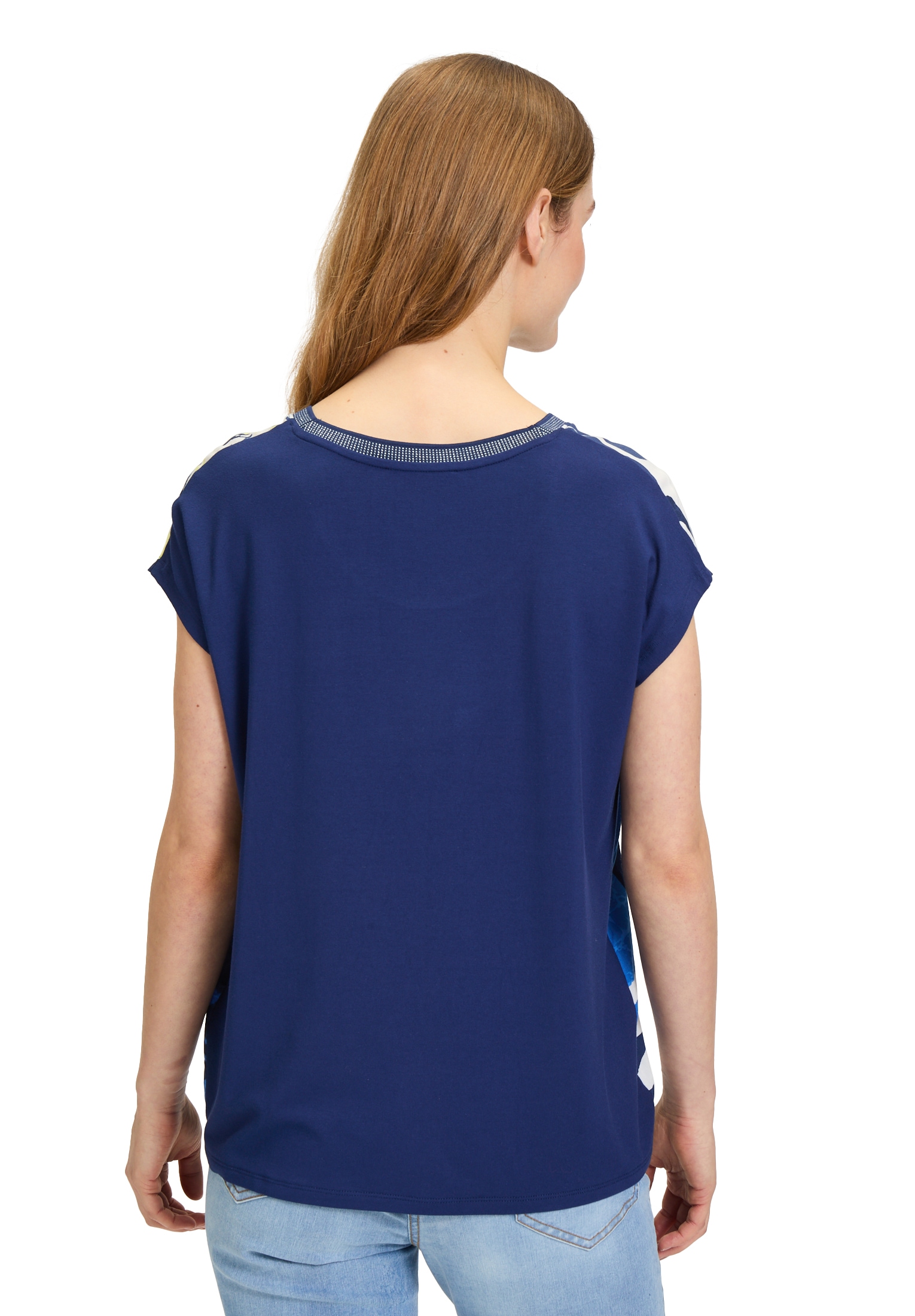 Betty Barclay Kurzarmshirt »Betty Barclay Blusenshirt mit Aufdruck«, (1 tlg.), Glitzersteine