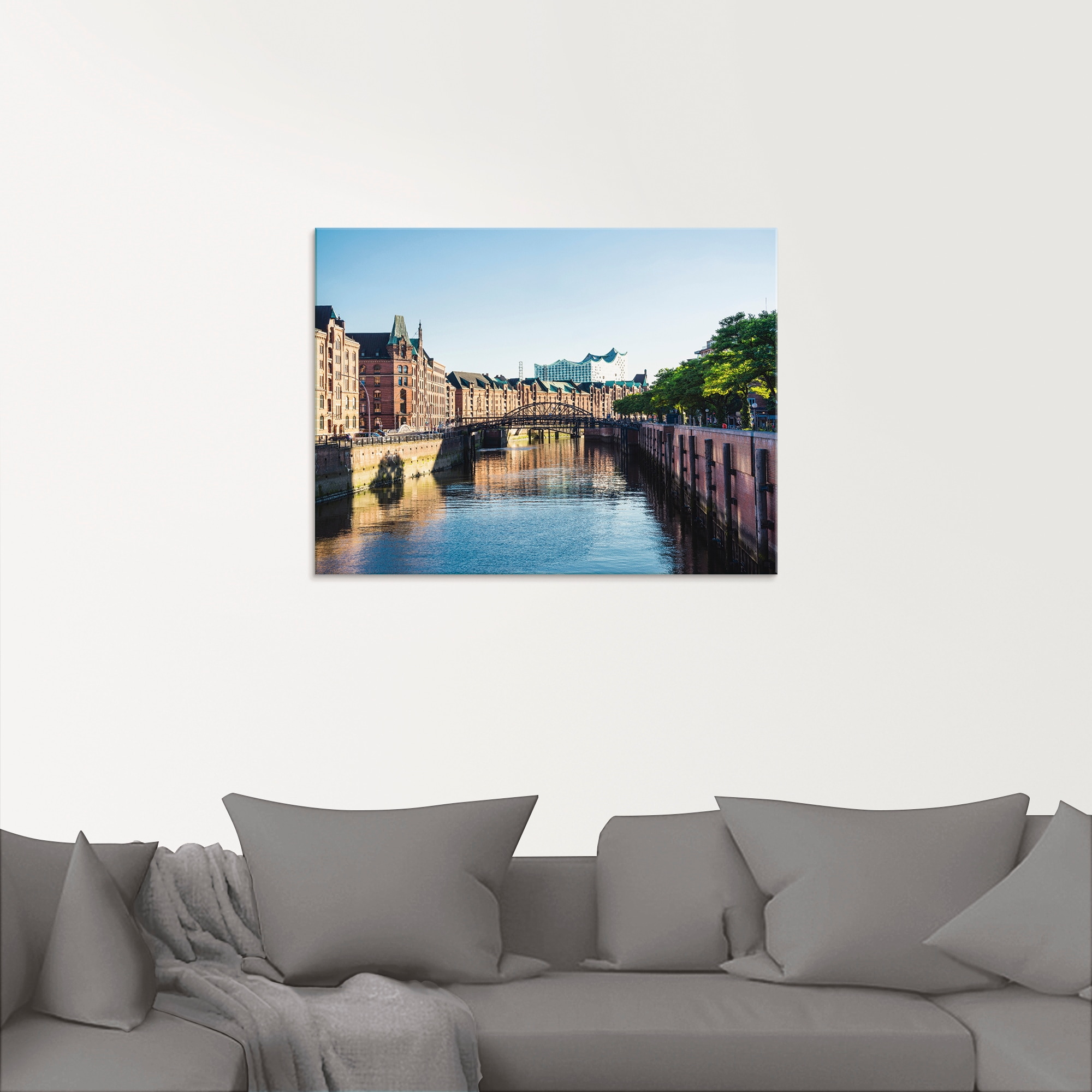 Artland Glasbild »Hamburg Speicherstadt«, Deutschland, (1 St.), in verschiedenen Größen