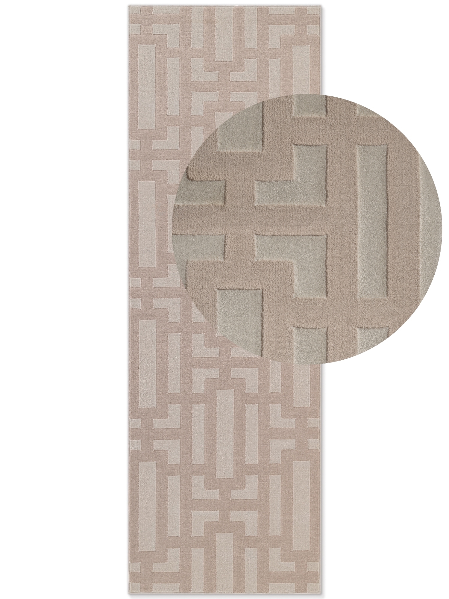 ELLE DECORATION Designteppich »Onyx«, rechteckig, 9 mm Höhe, Wohnzimmer, Schlafzimmer, Läufer, Hoch-Tief Effekt, Flur, Glanz