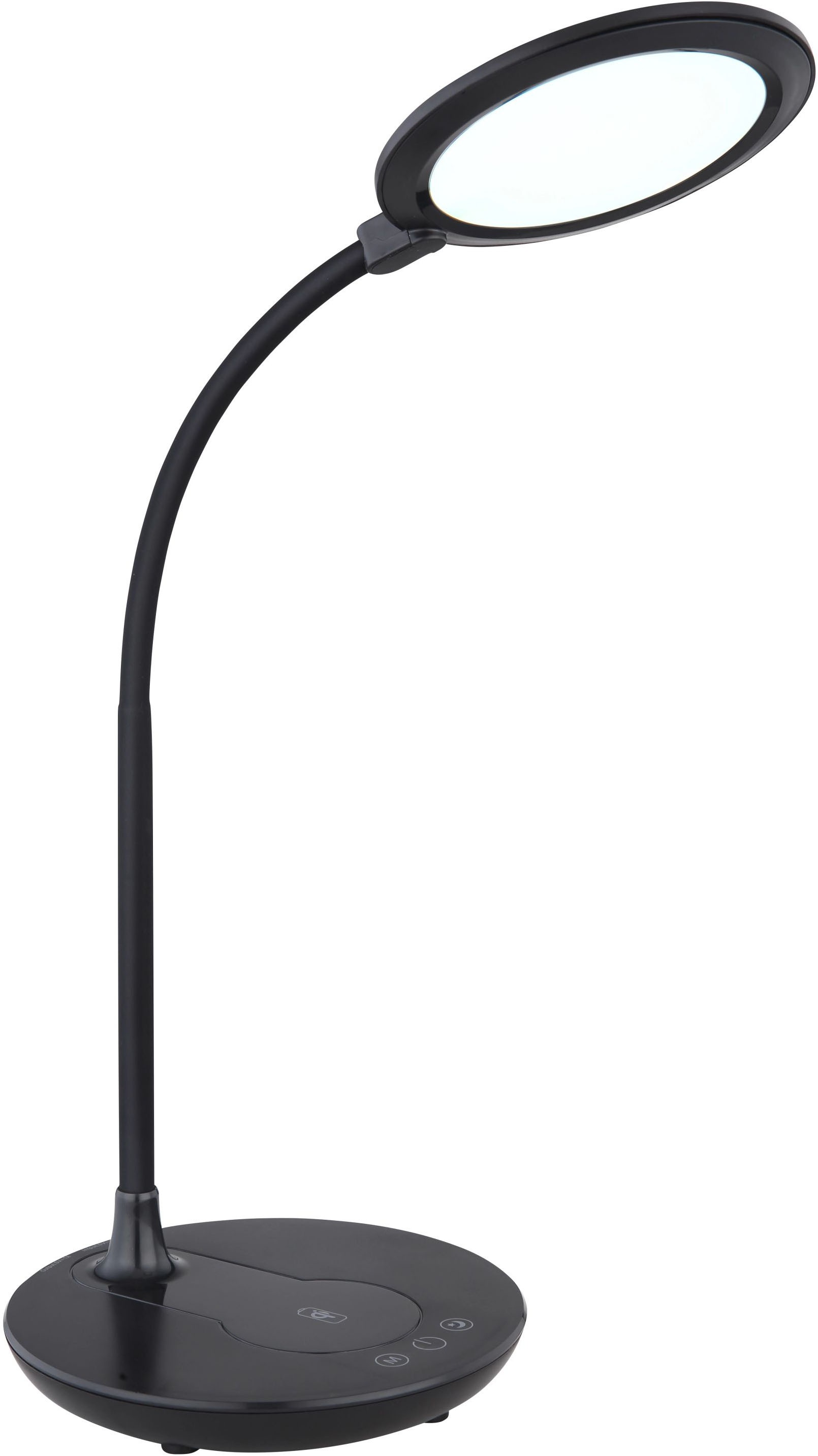 GLOBO LIGHTING LED Tischleuchte »REGINA« LED-Modul 1 Stk. warmweiß - kaltweiß Schreibtischlampe, Büro, Flexo, Wireless Ladefunktion