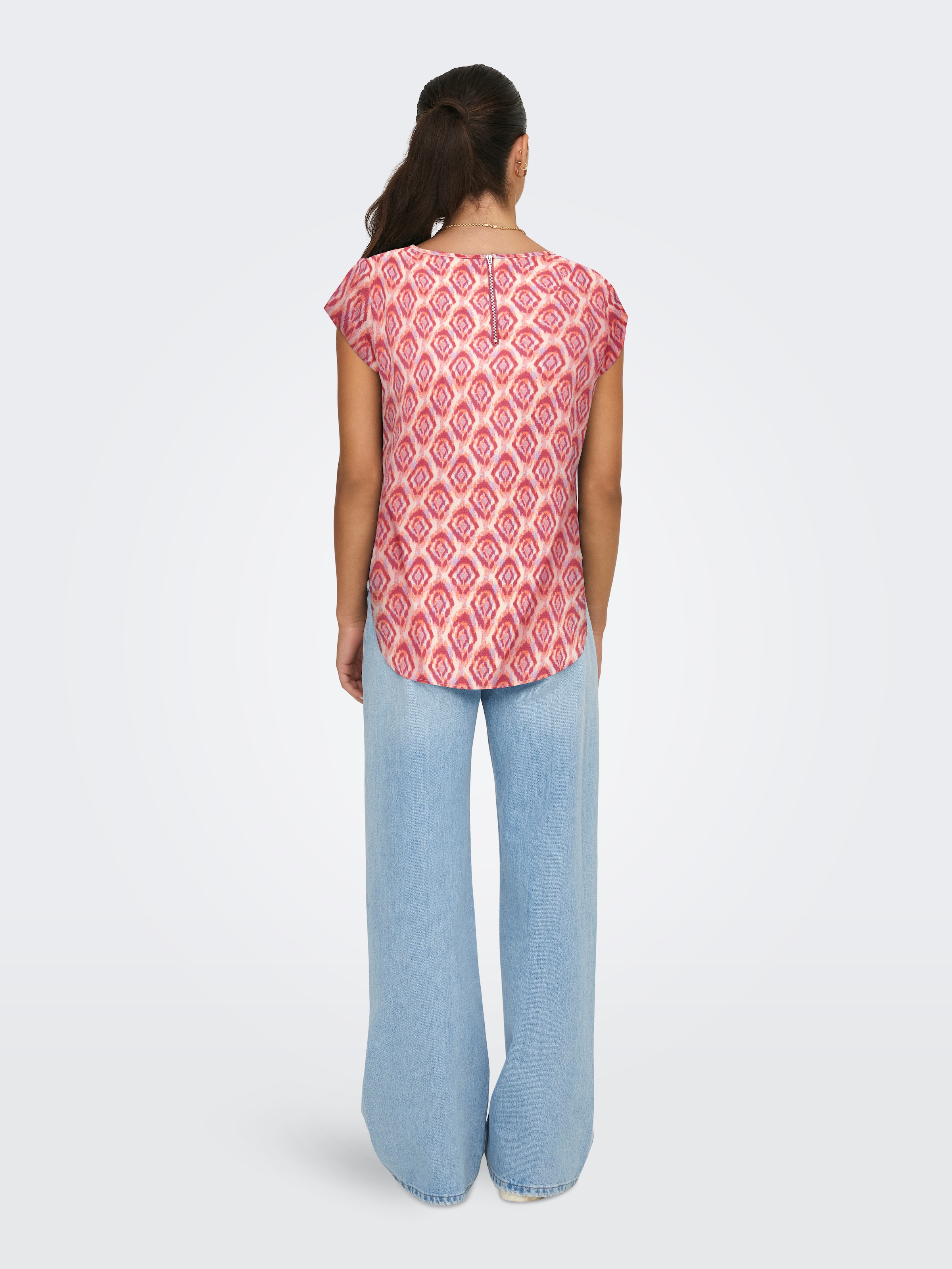 ONLY Shirtbluse »ONLVIC S/S AOP TOP NOOS PTM« mit Allover Druck