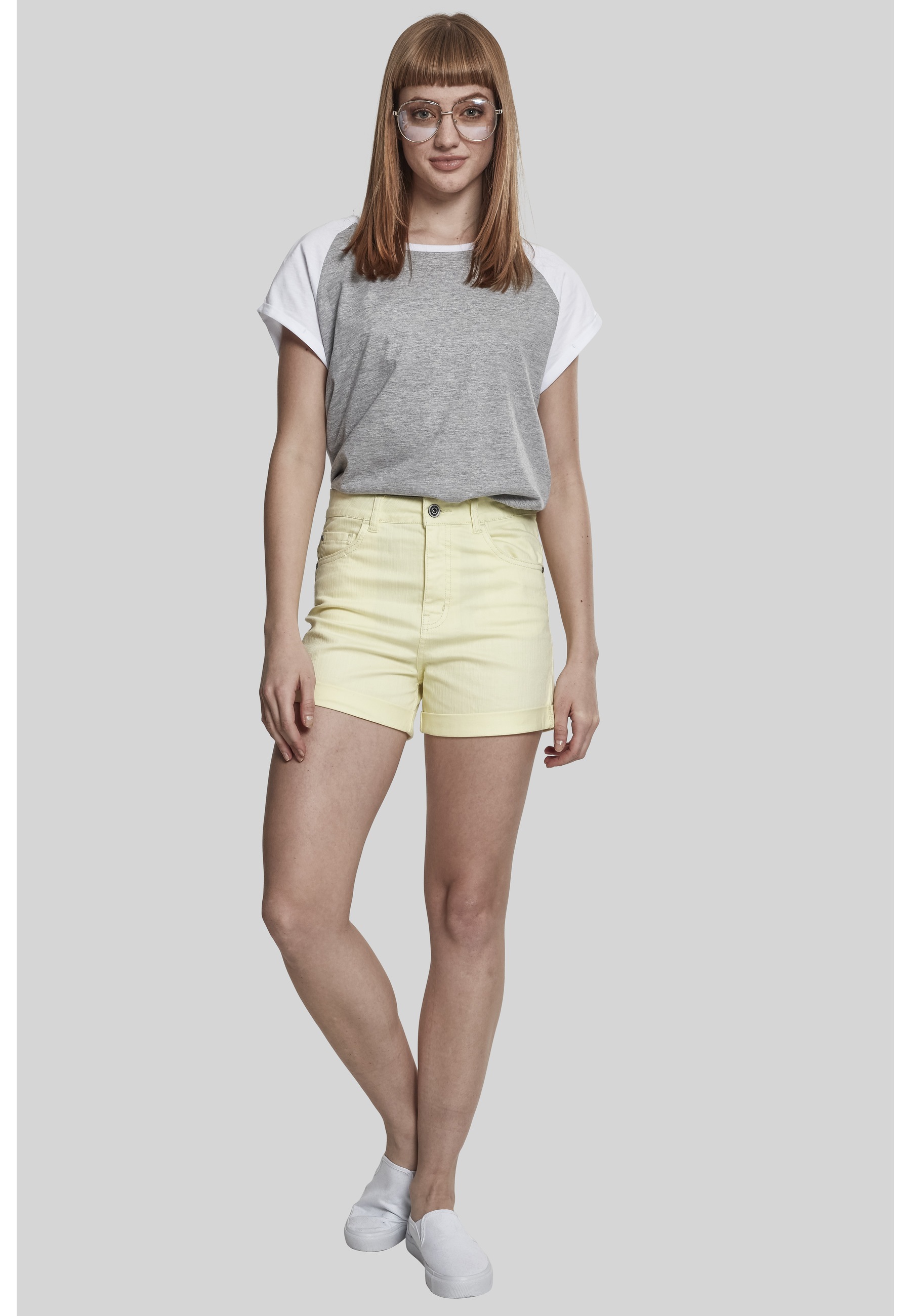 URBAN CLASSICS Kurzarmshirt »Urban Classics Damen Ladies Contrast Raglan Tee« 1 Stk.