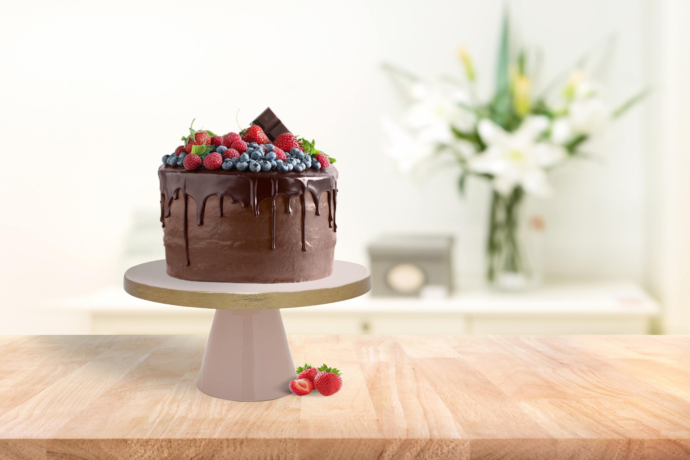 Kayoom Kuchenplatte »Kuchenplatte Art Deco 2035«, Handarbeit, schicke Serviermöglichkeit, Goldakzente