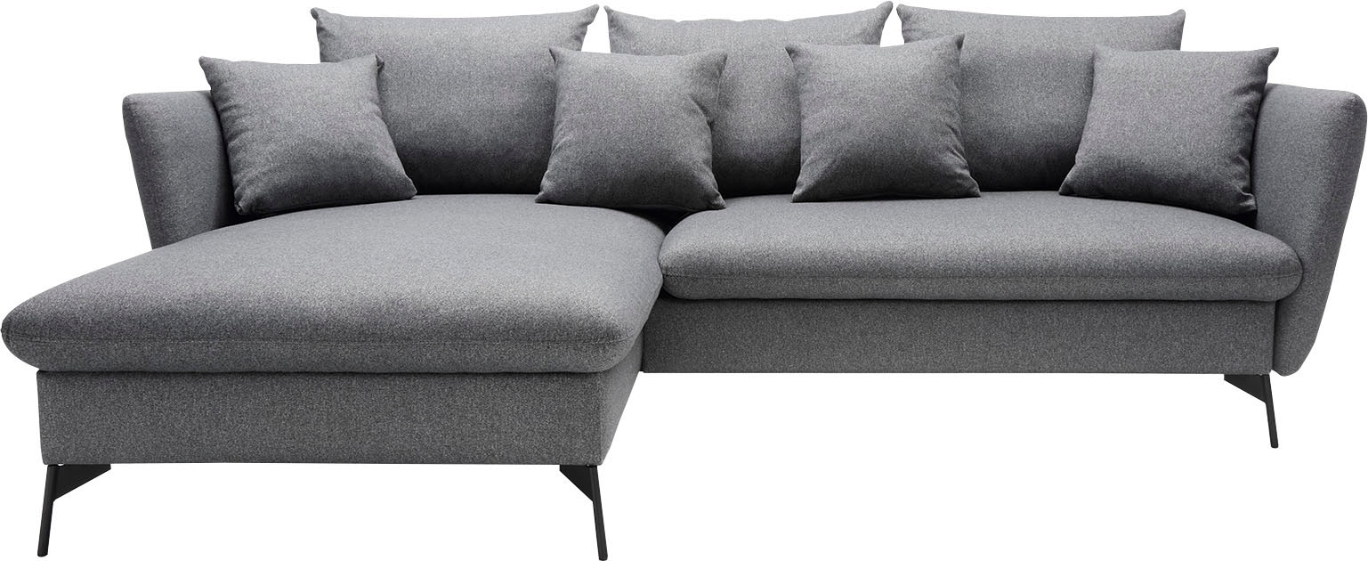 Ecksofa »LIVORNO,258 cm, L-Form,«, Schlaffunktion u. Bettkasten (139/224cm), Samt,...