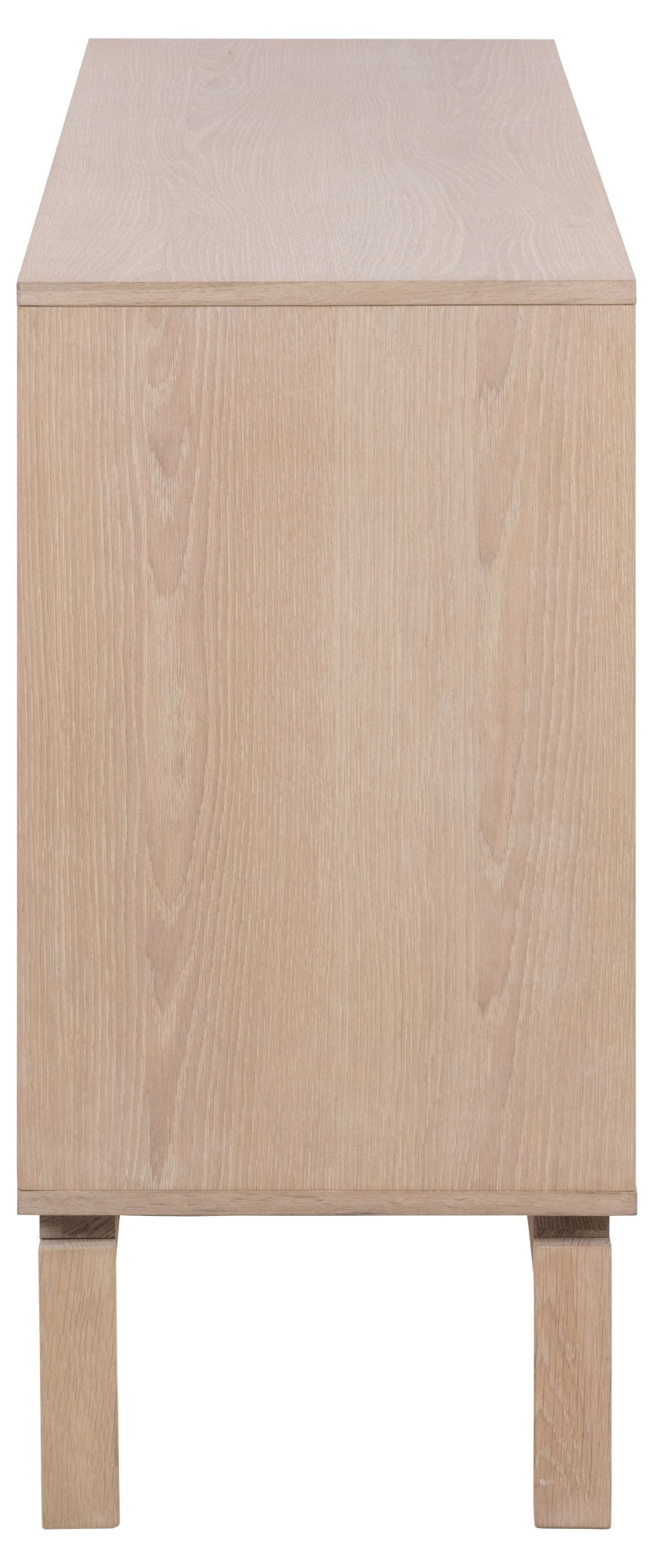 ACTONA GROUP Sideboard »Linley Anrichte, gerillte Front,«, Eiche furniert, 3 Türen, 3 Einlegeböden, Lamellenfront