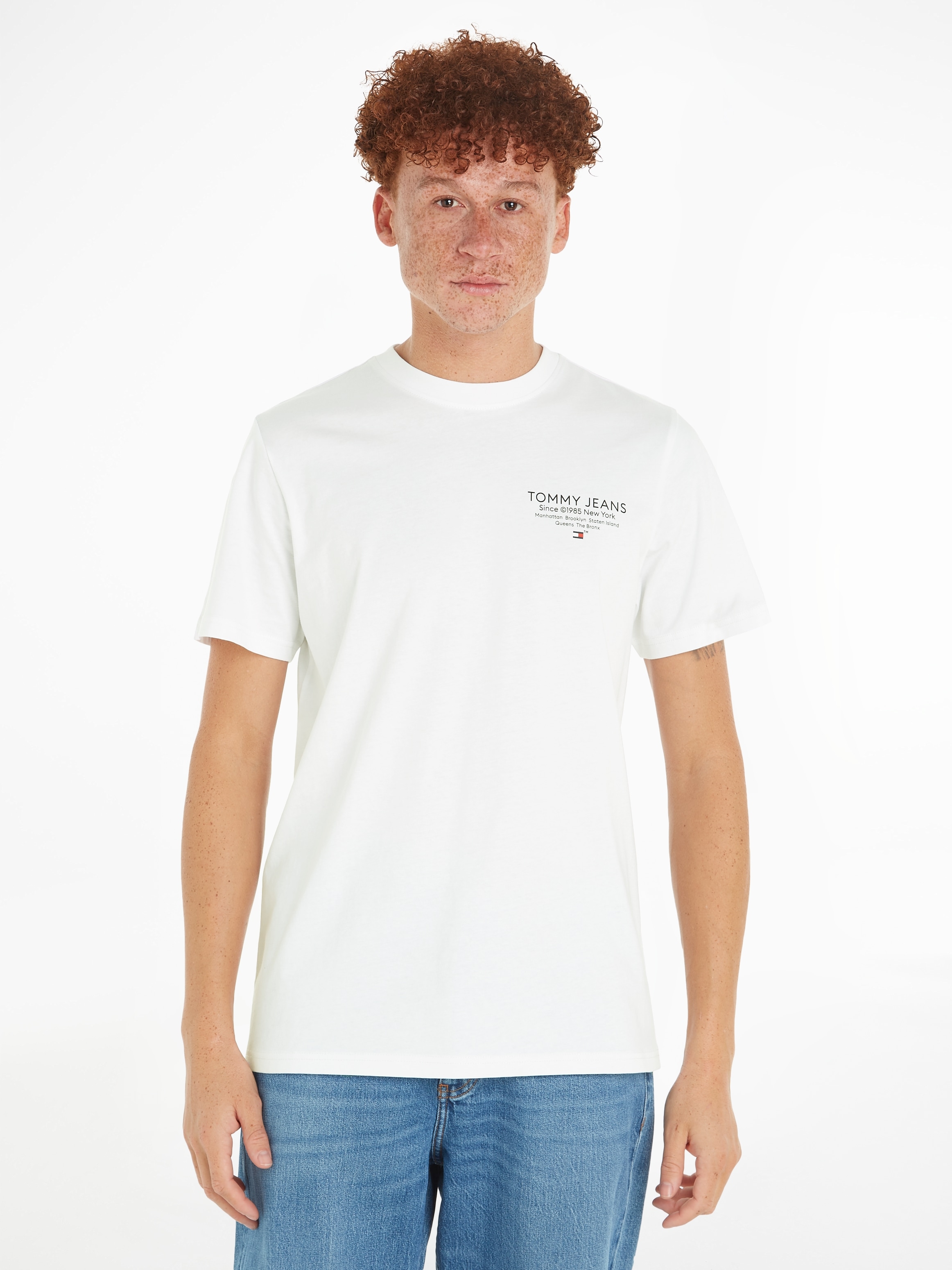 Tommy Jeans T-Shirt "TJM SLIM ESSTNL GRAPHIC TEE EXT", mit Tommy Jeans Logo günstig online kaufen