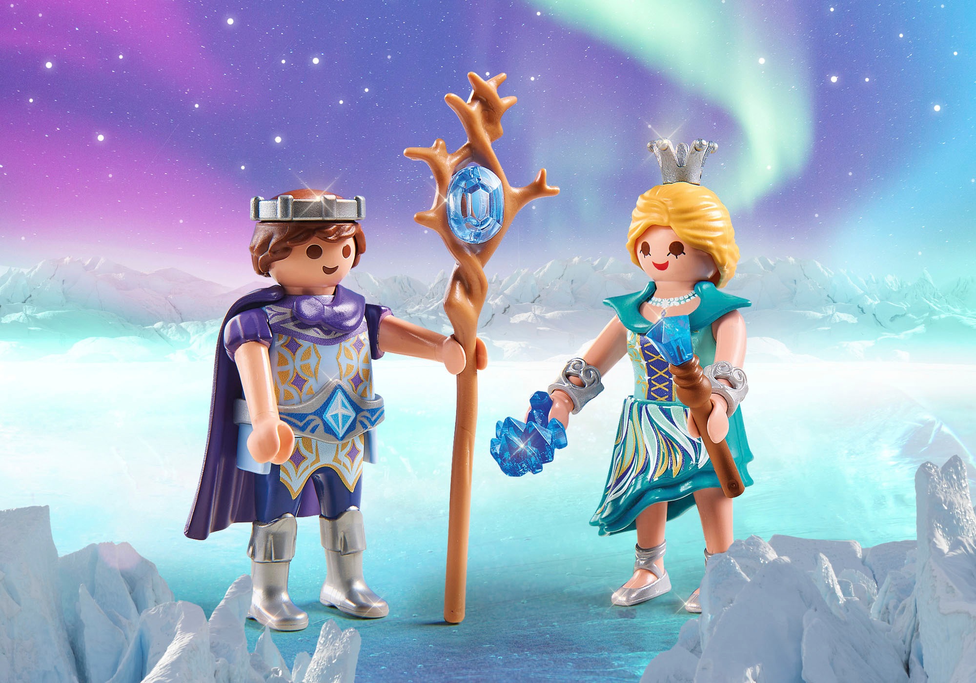 Playmobil® Konstruktions-Spielset »Eisprinzessin und Eisprinz (71208), DuoPack«, (15 St.), Made in Europe