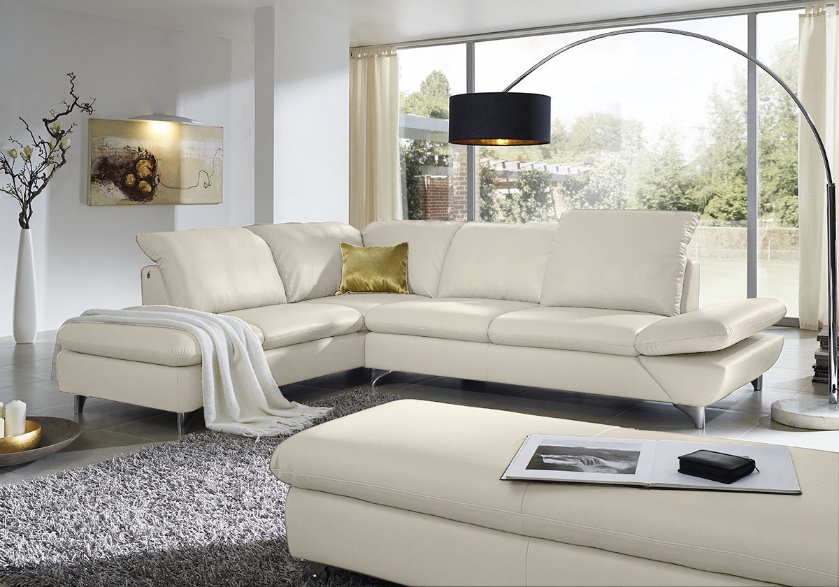 W.SCHILLIG Ecksofa "Taoo, elegant und zeitlos, bequem, L-Form, Breite 296cm" mit Sitziefenverstellung & Kopfteilverstellung