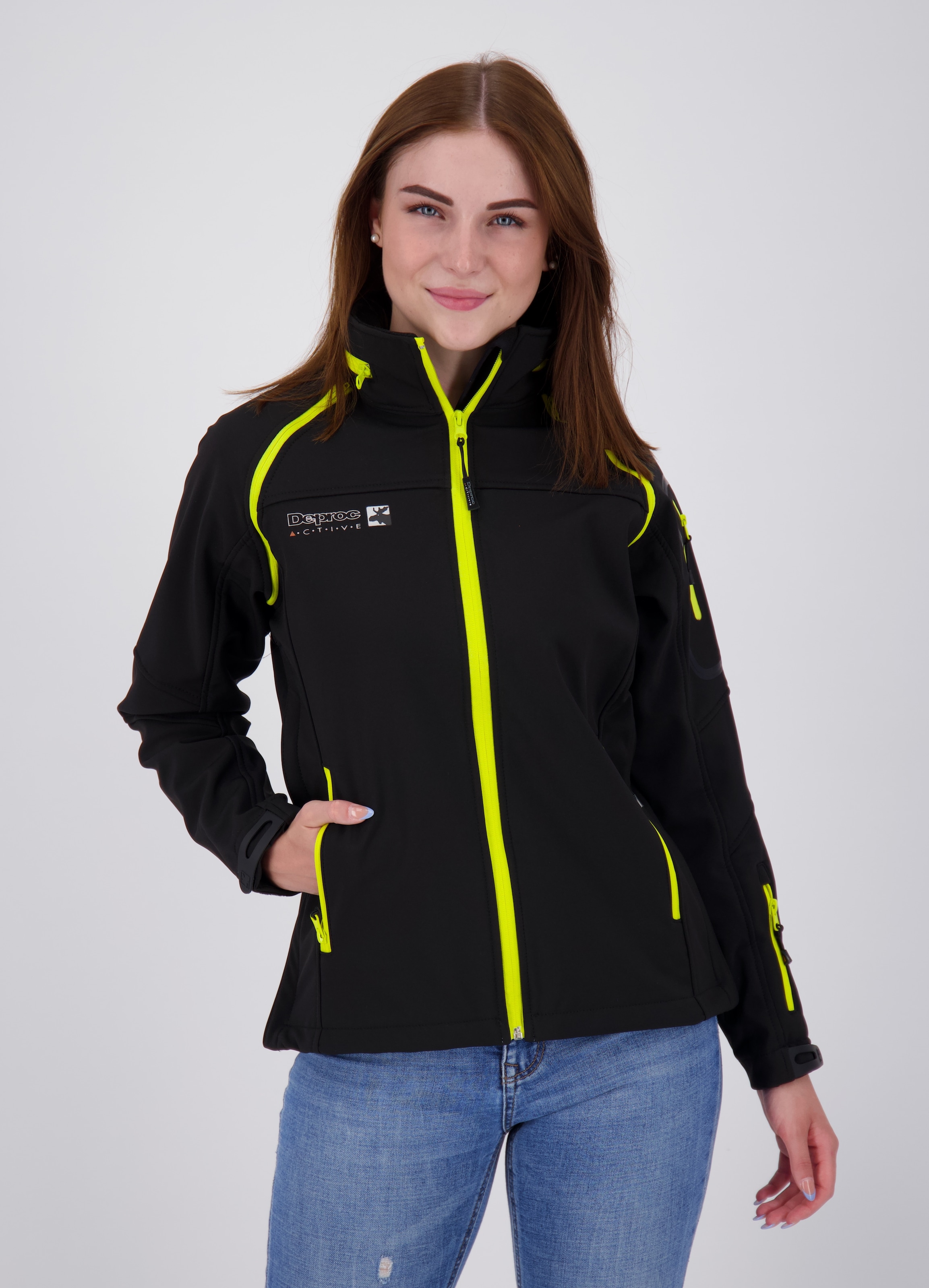 DEPROC Active Softshelljacke "STANLEY PEAK WOMEN", abtrennbare Ärmel