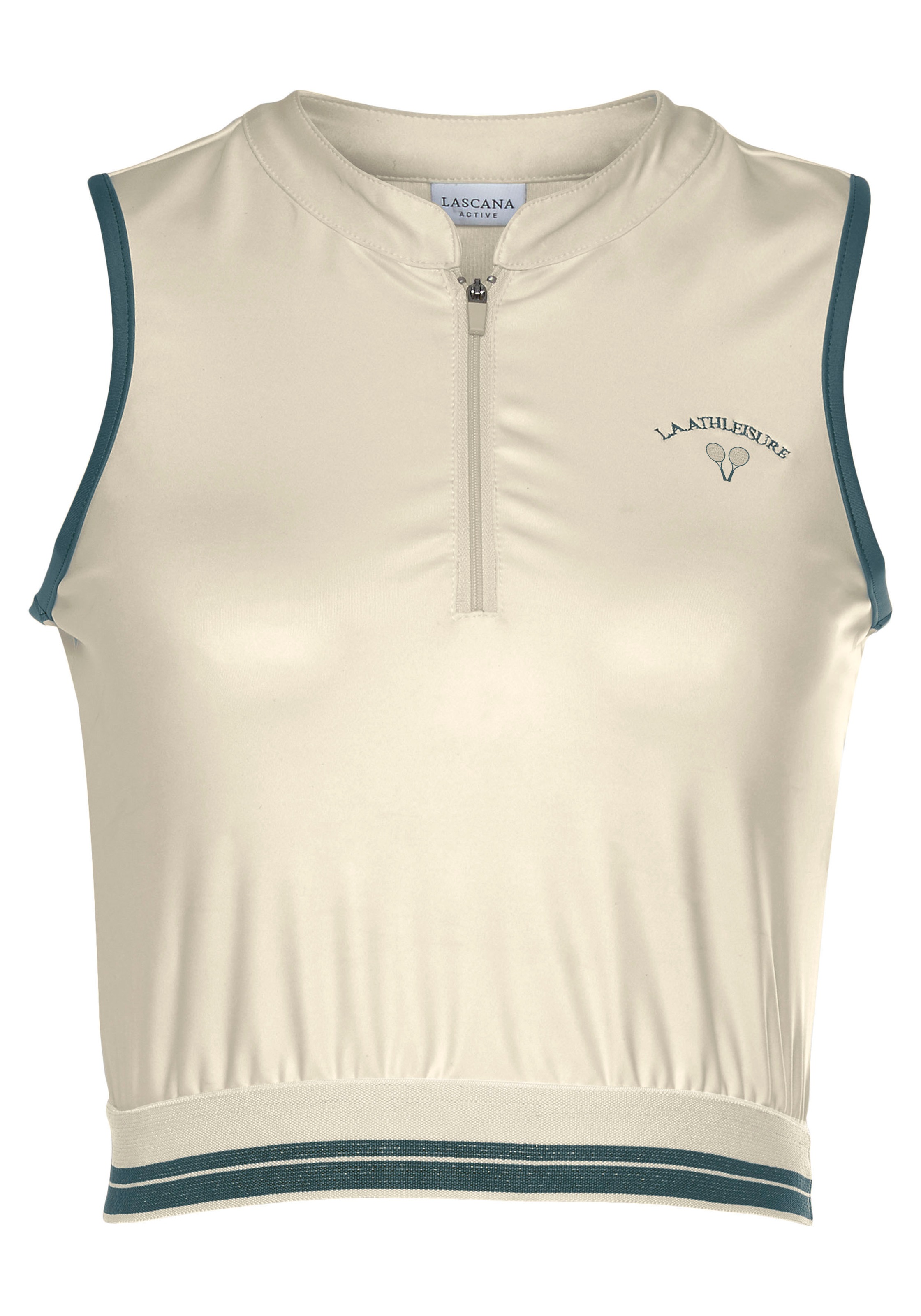 LASCANA ACTIVE Crop-Top "Tennis", Sporttop mit Reißverschluss günstig online kaufen