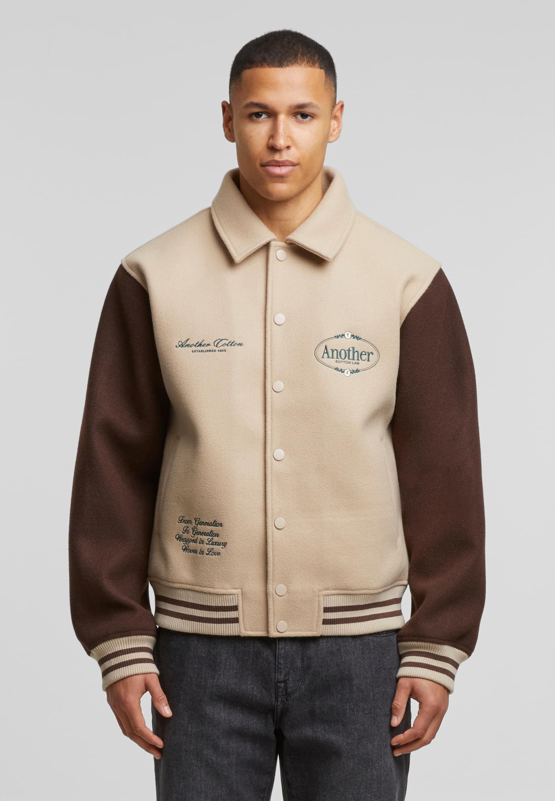 Another Cotton Lab Collegejacke »Another Cotton Lab Chest Logo College Jacke«, (1 St.), ohne Kapuze