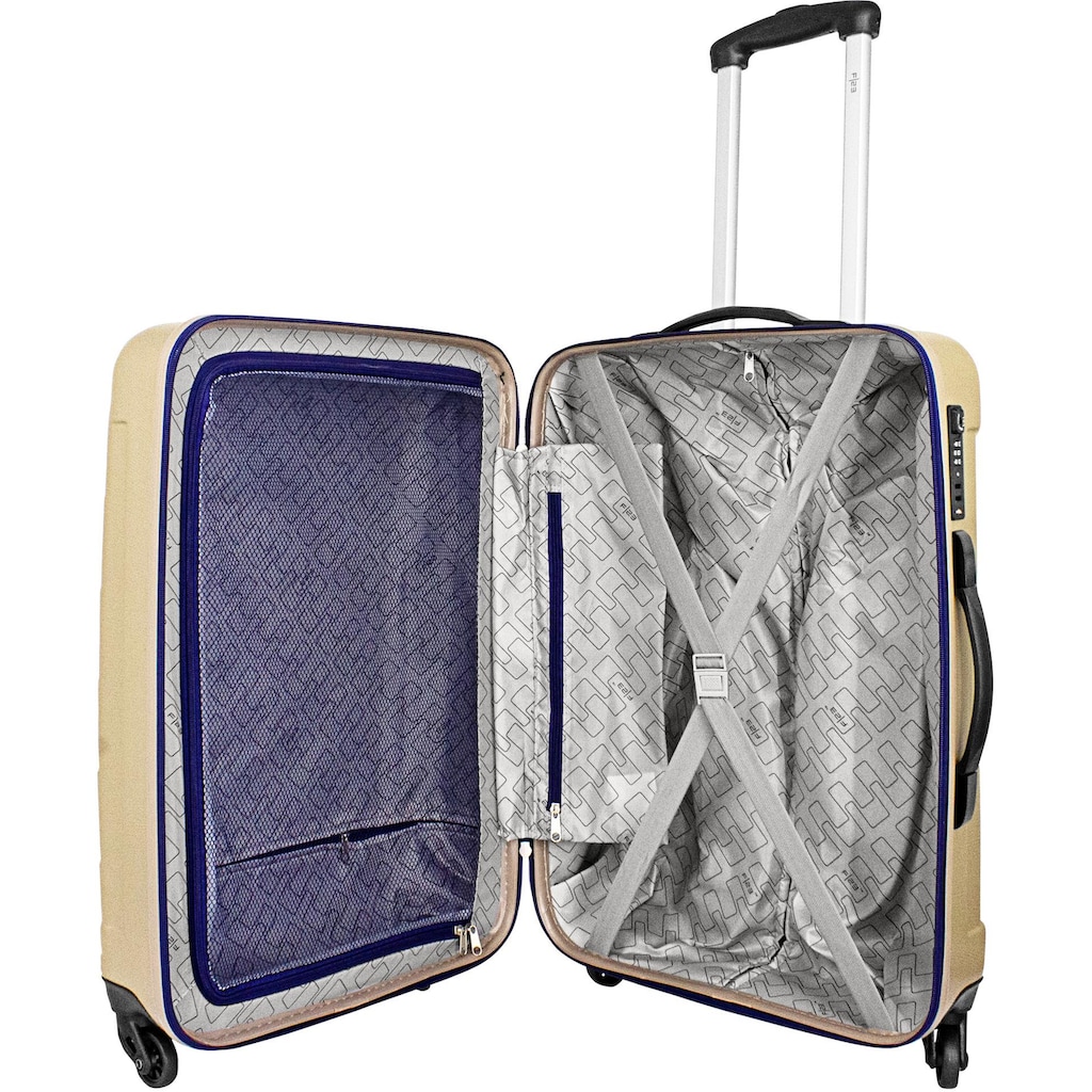 F23™ Hartschalen-Trolley »Wave 3.0, 68 cm, ricegold«, 4 Rollen