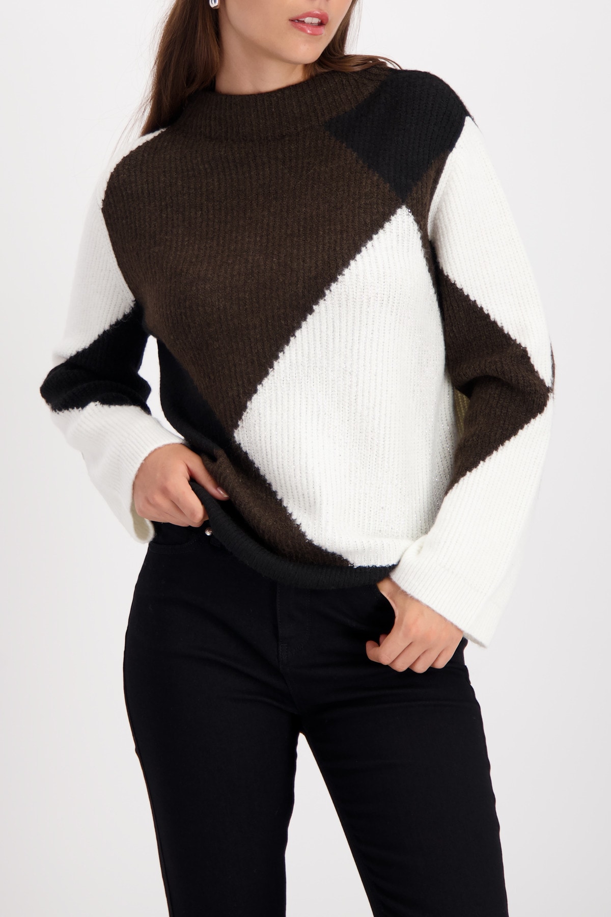 Monari Strickpullover Regular fit mit Rundhalsausschnitt günstig online kaufen