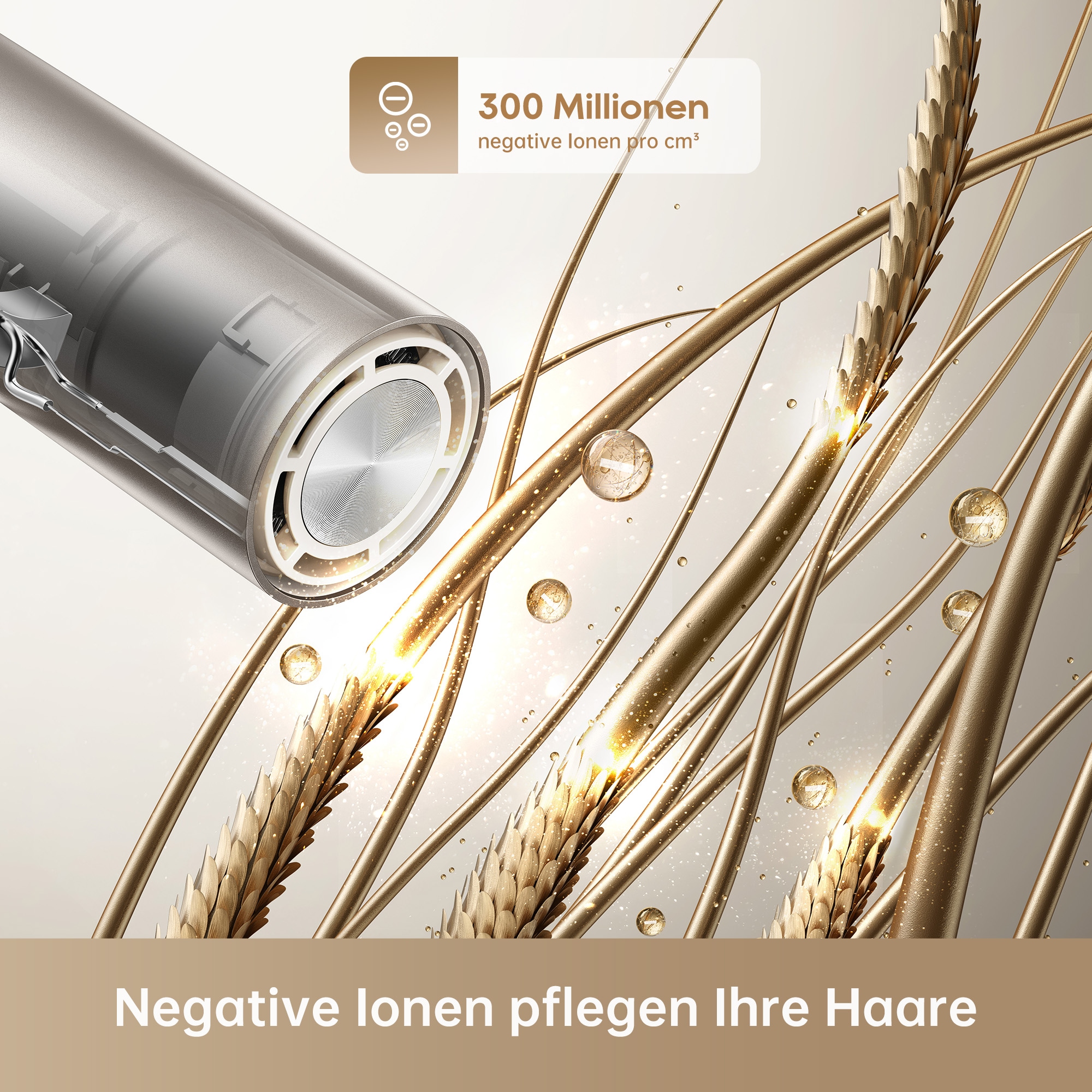 Dreame Haartrockner »Pocket Neo Hochgeschwindigkeits-Haartrockner«, 1300 W, 2 Aufsätze, Kompakt & klappbar, vielseitige Aufsätze, 110.000 U/min