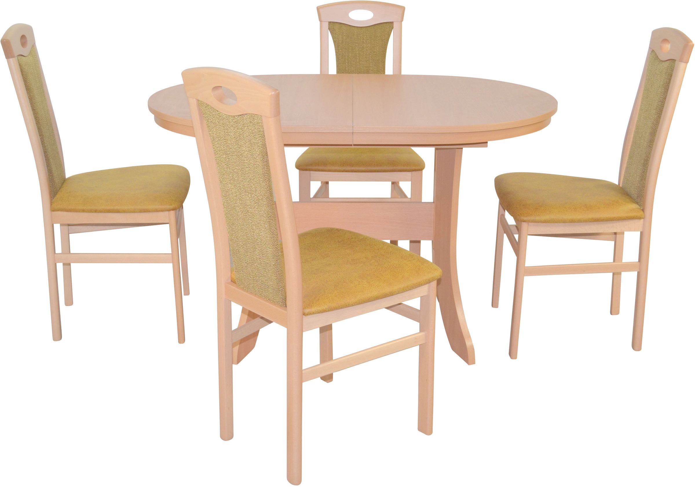 HOFMANN LIVING AND MORE Essgruppe »5tlg. Tischgruppe«, (Spar-Set, 5 tlg., 5tlg. Tischgruppe), Stühle montiert