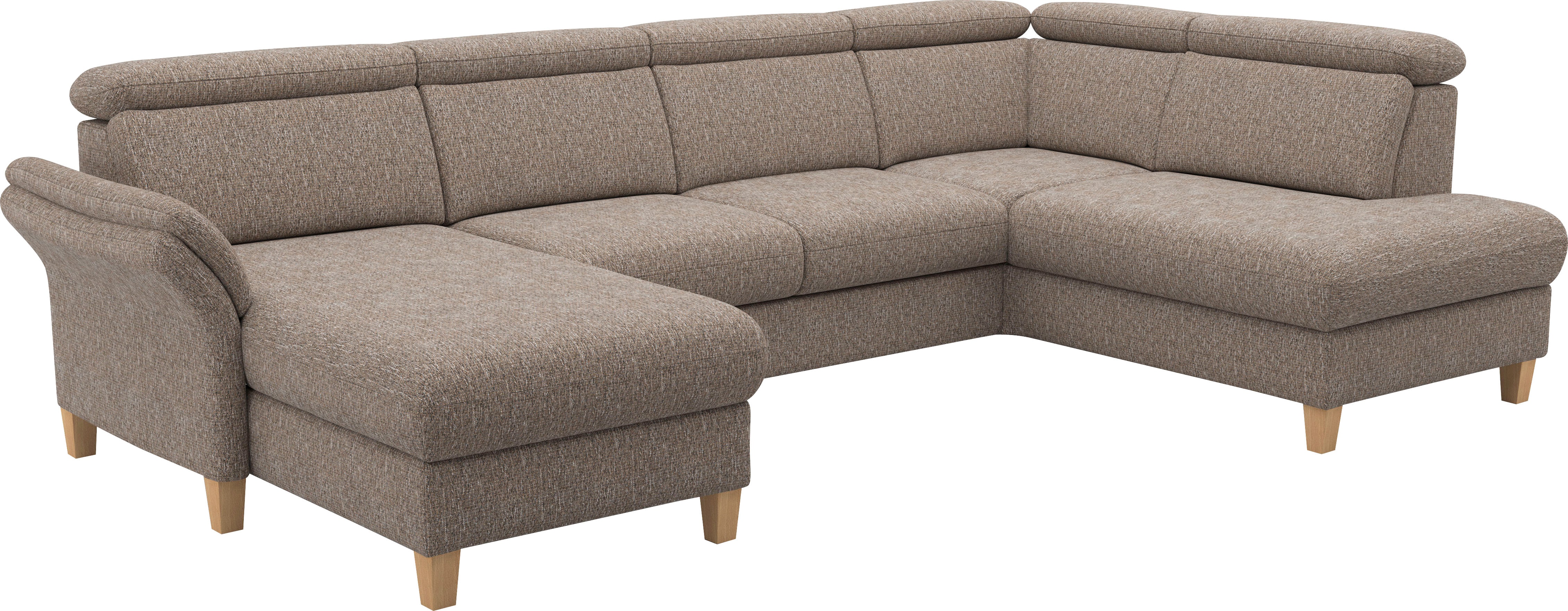 Thumbnail - Home affaire Wohnlandschaft "Glendale, U-Form" inkl. Kopfteilverstellung, wahlweise mit Vorziehsitz und Bettkasten