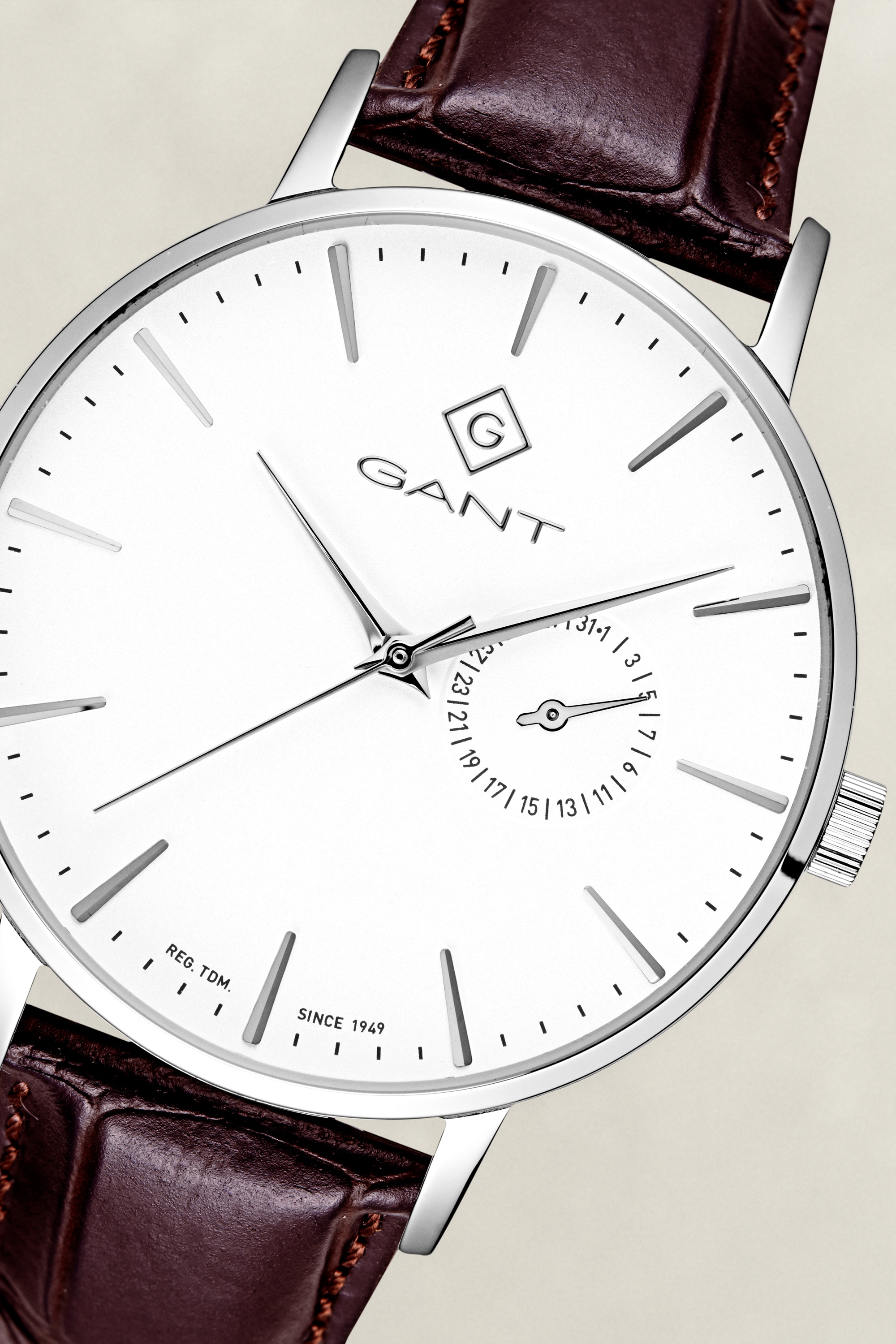 Gant Quarzuhr »Park Hill III« Armbanduhr, Herrenuhr, Lederarmband, analog, Tag
