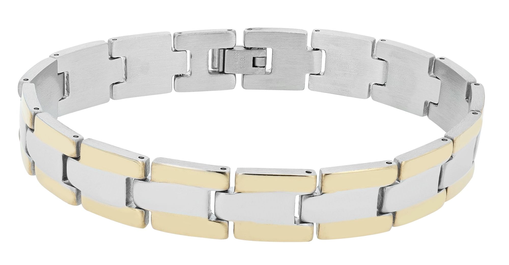 Adelia´s Gliederarmband »Unisex Armband – Gliederarmband aus Edelstahl 21,5 cm« Ideal zum Verschenken – schlicht und stilvoll