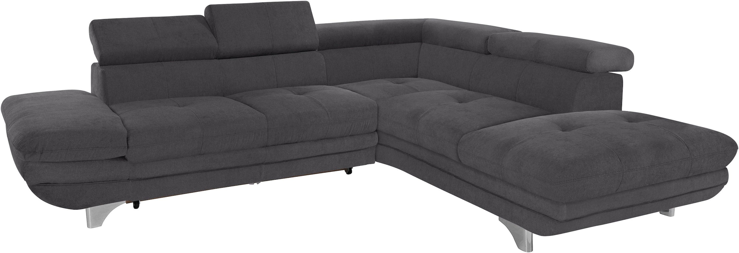 COTTA Ecksofa "Enterprise L-Form" mit Arm- & Kopfteilverstellung, wahlweise mit Schlaffunktion
