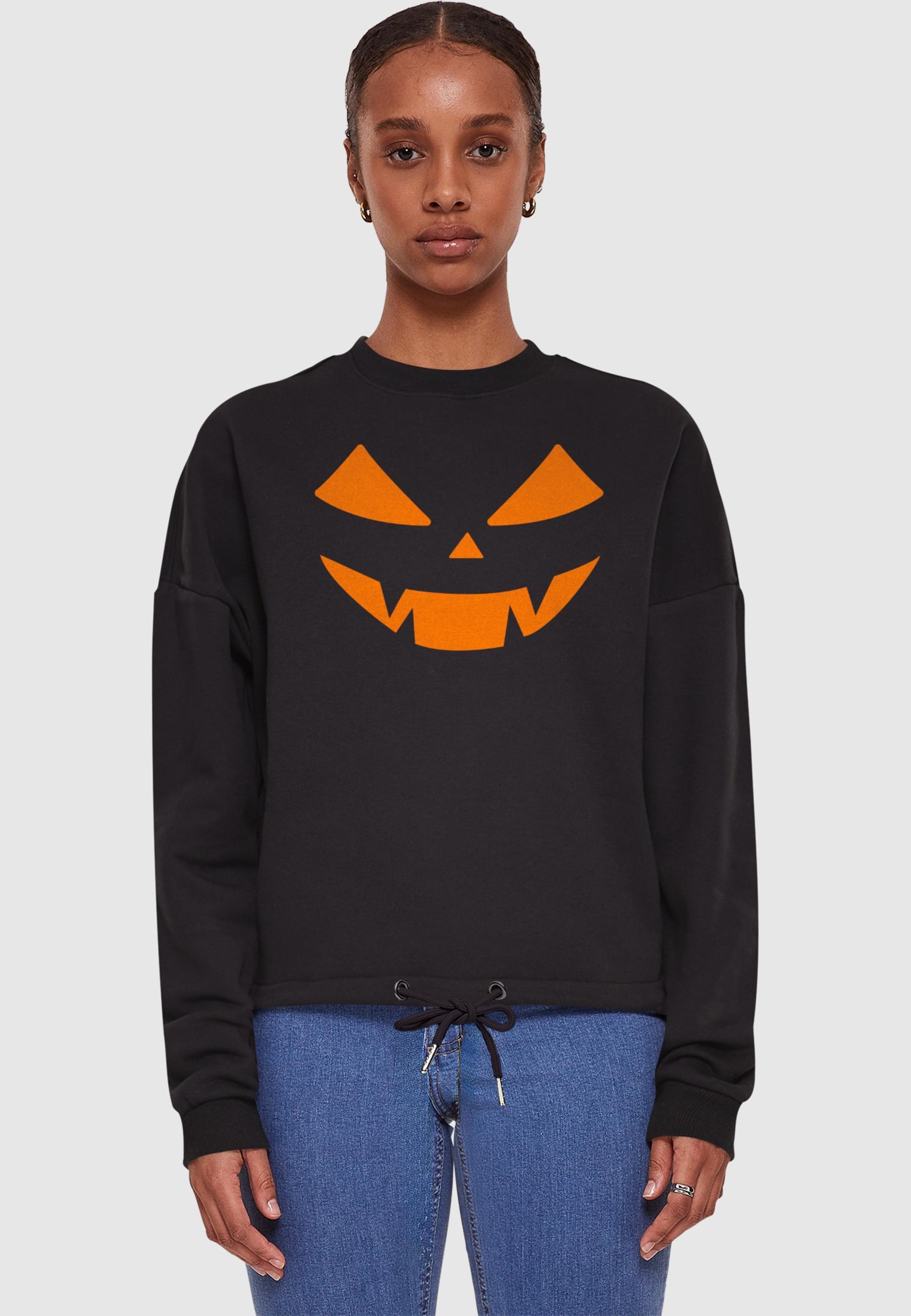 ABSOLUTE CULT Sweater »ABSOLUTE CULT Ladies Halloween - Pumpkin Face Oversize Crewneck«
