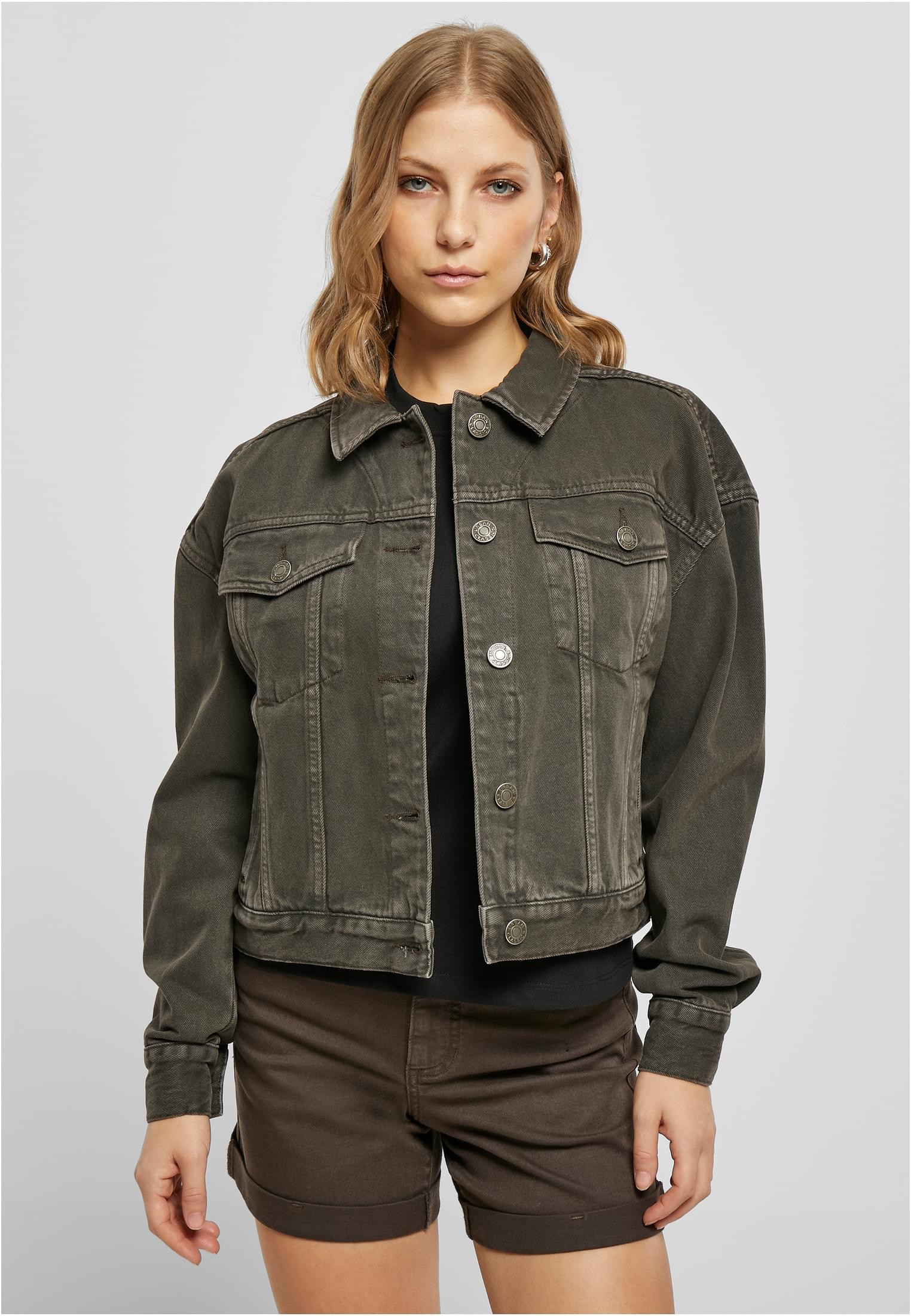 Jeansjacke »Urban Classics Damen Ladies Oversized Colored Denim Jacket«, (1 St.), ohne...